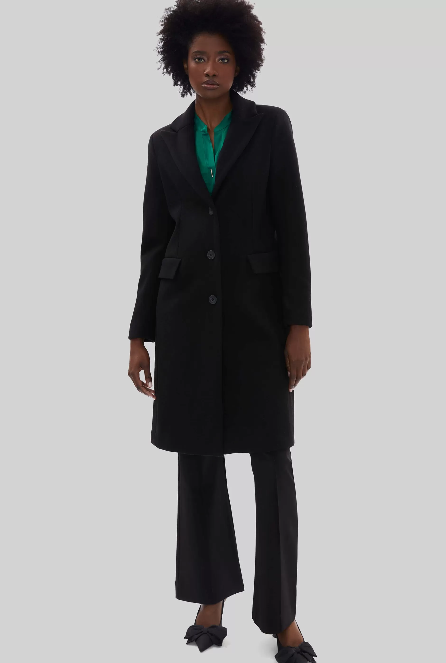 3 Button Coat Black^James Lakeland Shop