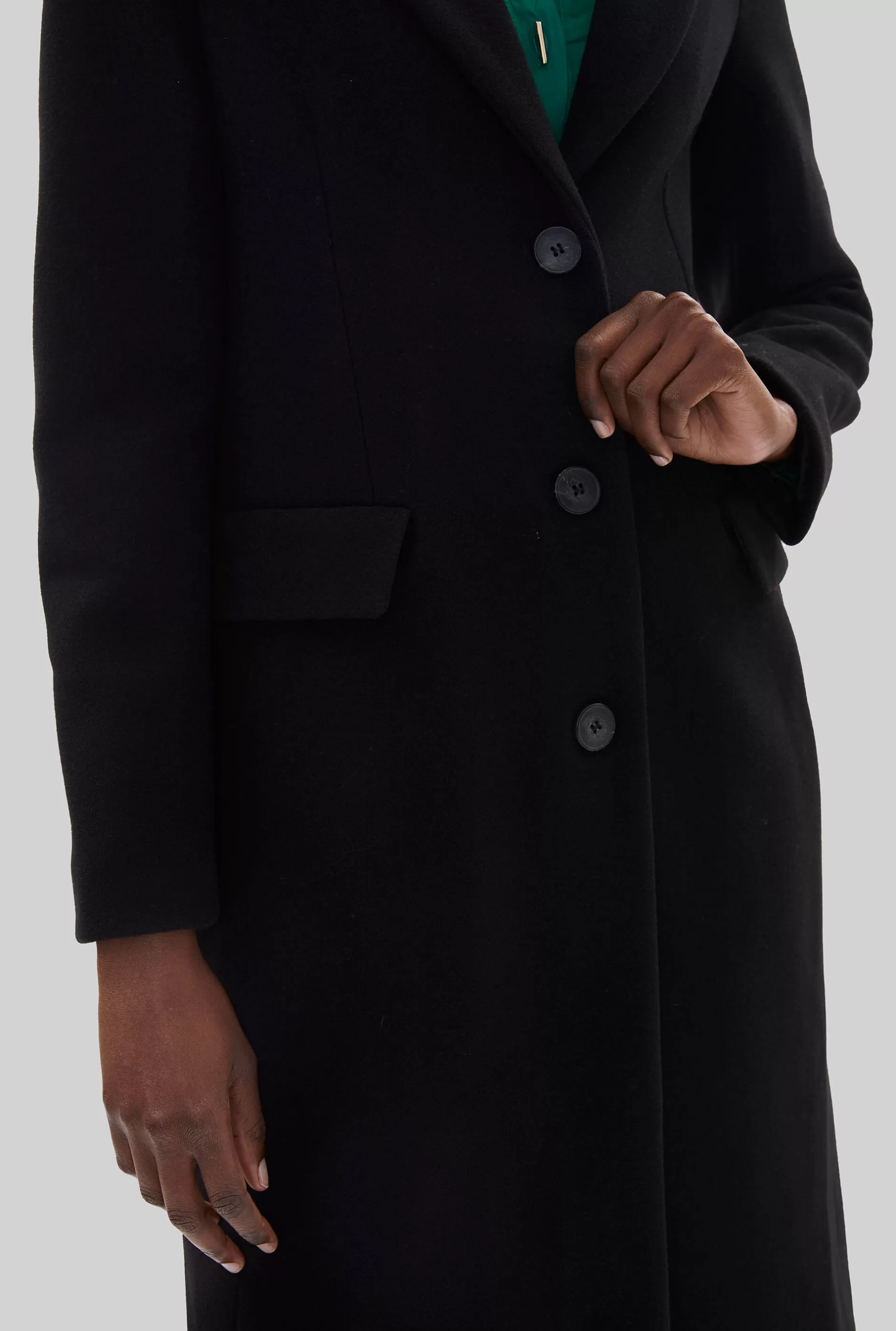 3 Button Coat Black^James Lakeland Shop
