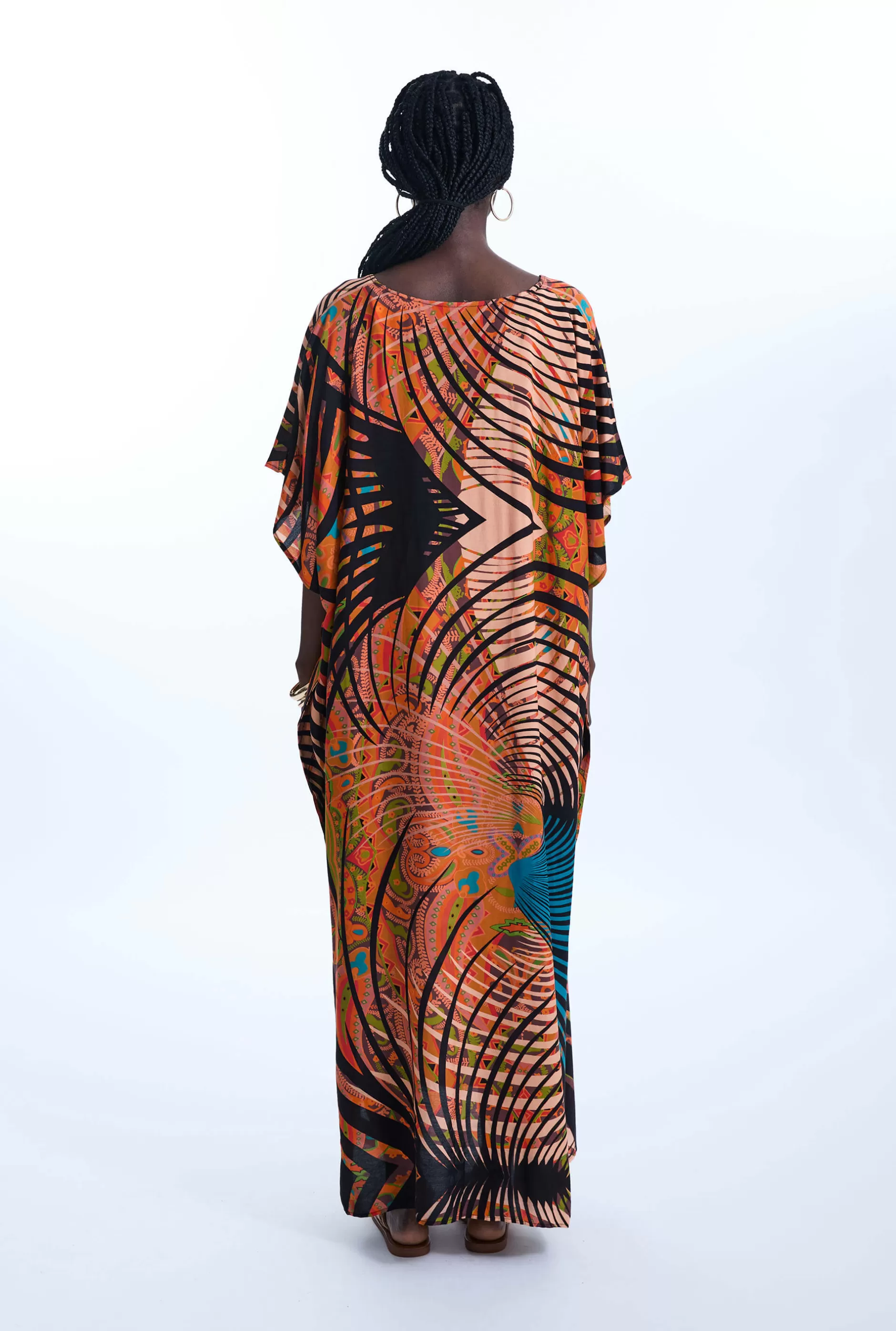 Abstract Print Maxi Kaftan^James Lakeland Best Sale
