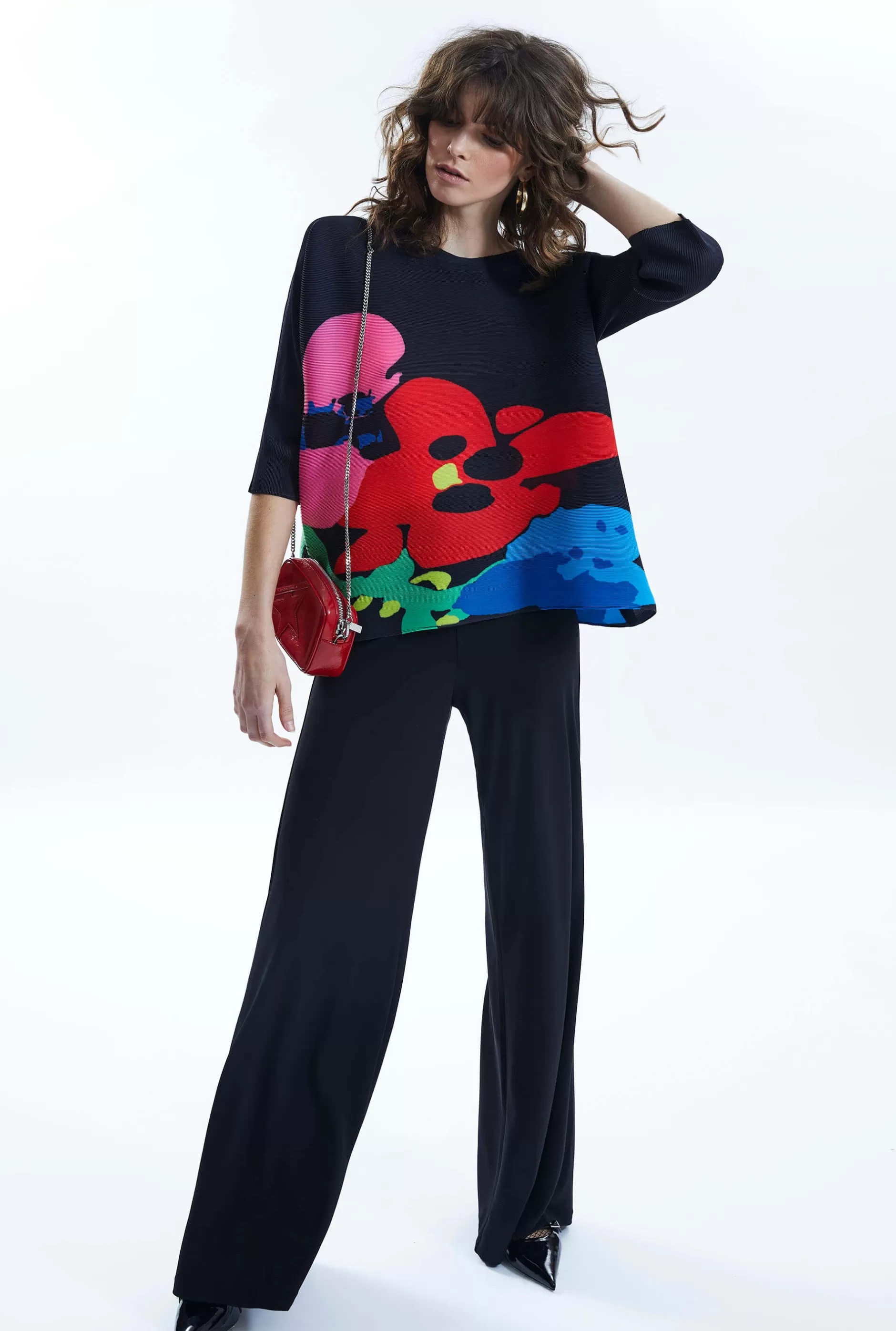 Abstract Print Pleated Top^James Lakeland Hot