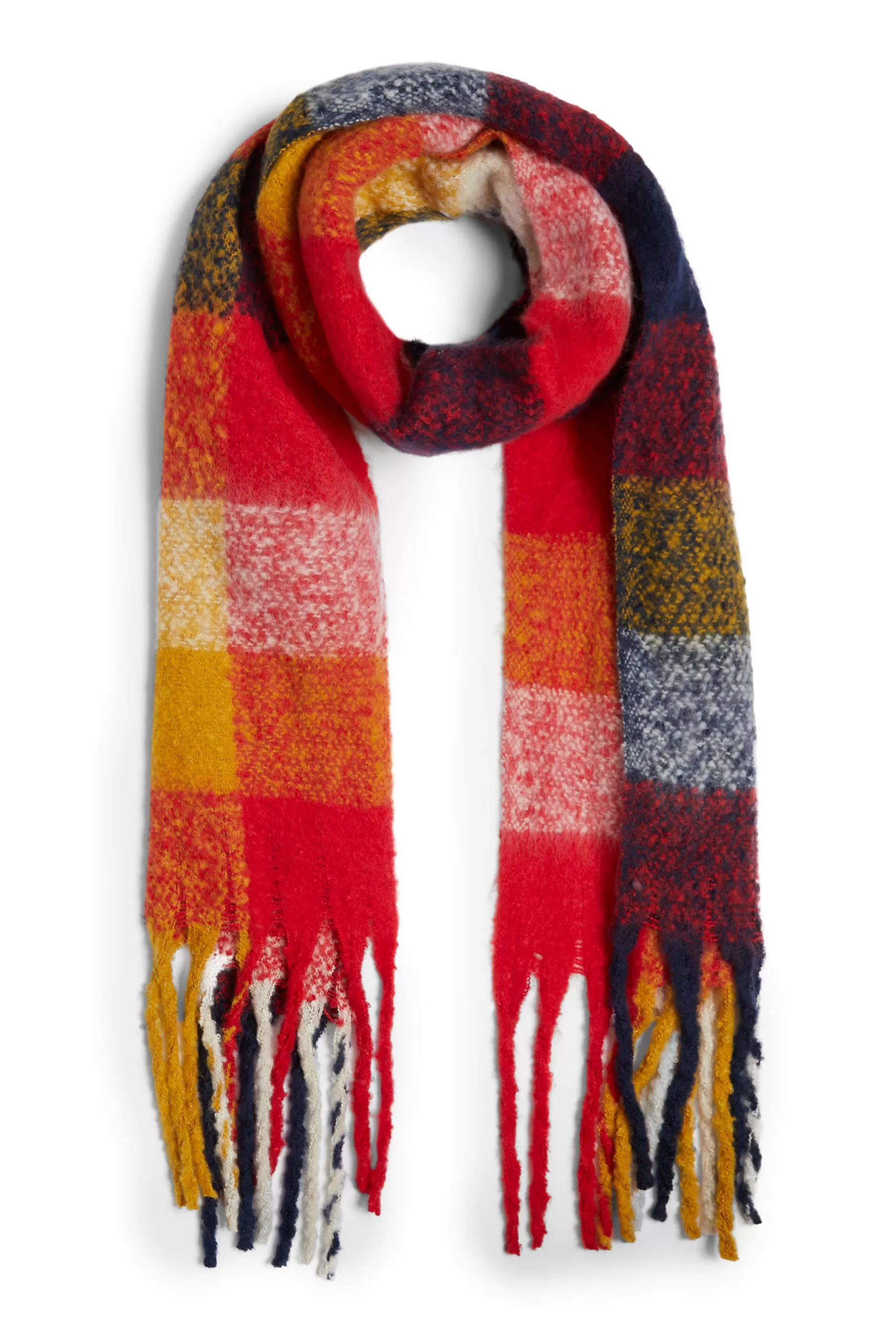 Arlequin Checkered Scarf Red^James Lakeland New