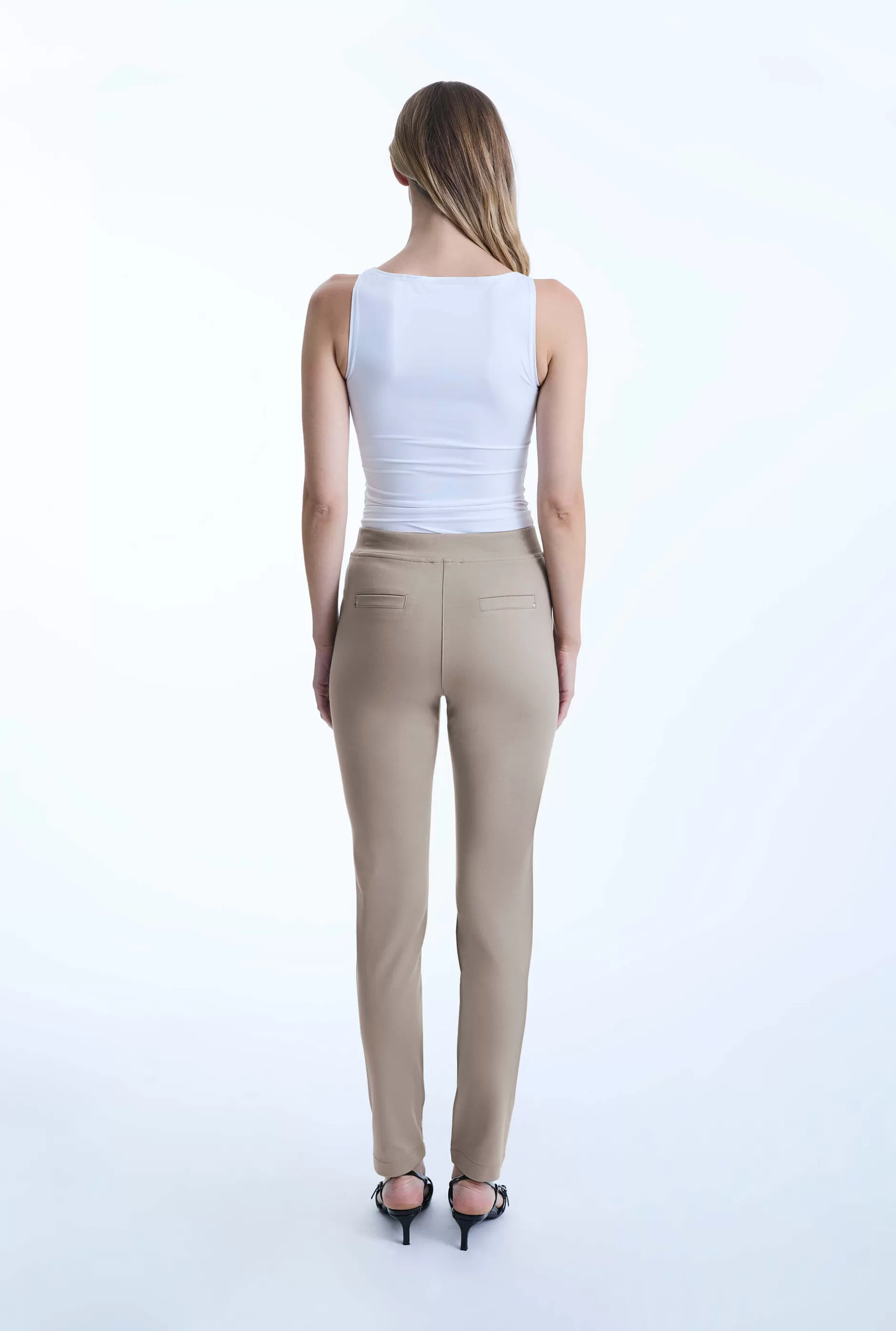 Beige Cigarette Trousers^James Lakeland Store