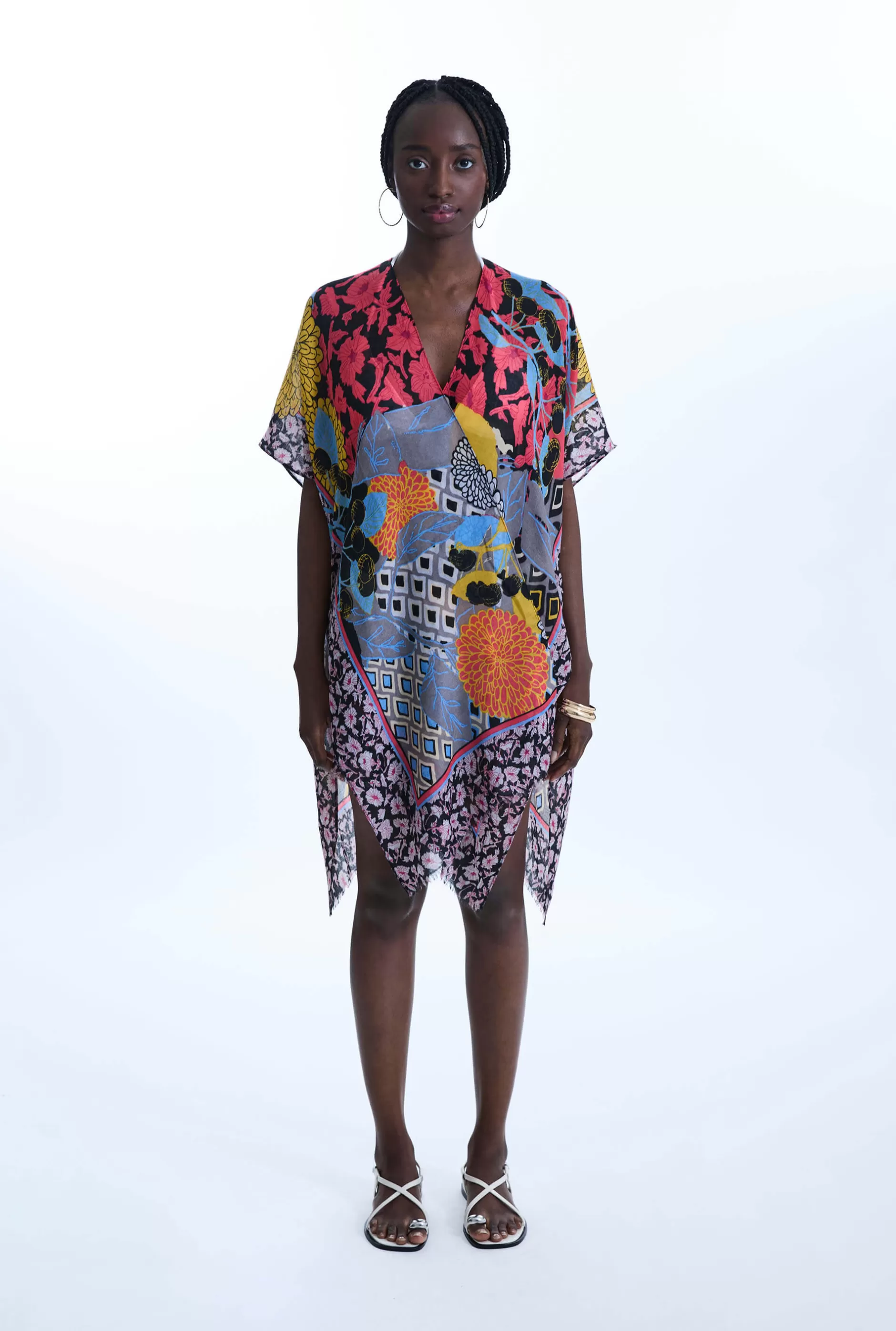 Botanical Print Kaftan Black^James Lakeland Discount
