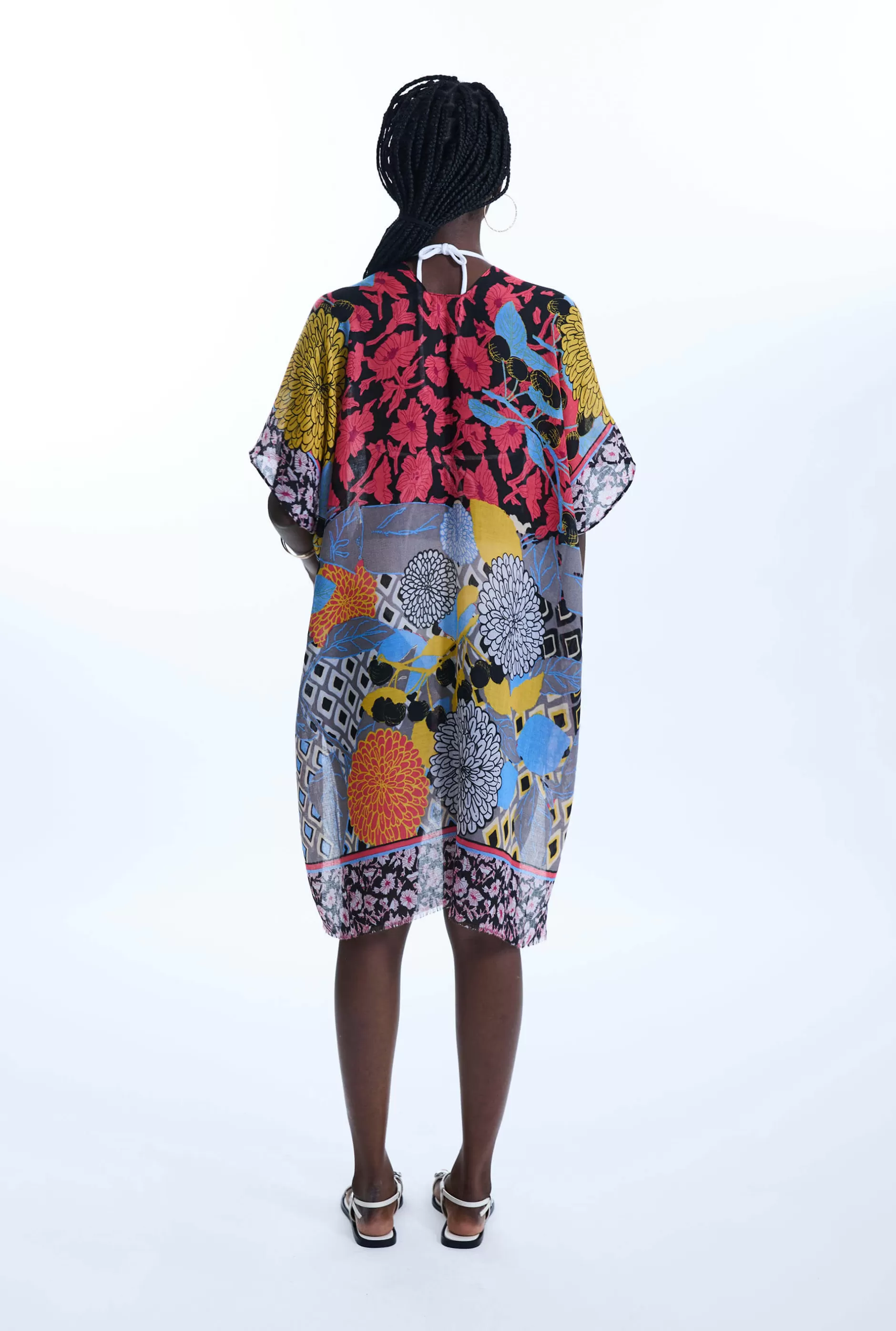 Botanical Print Kaftan Black^James Lakeland Discount