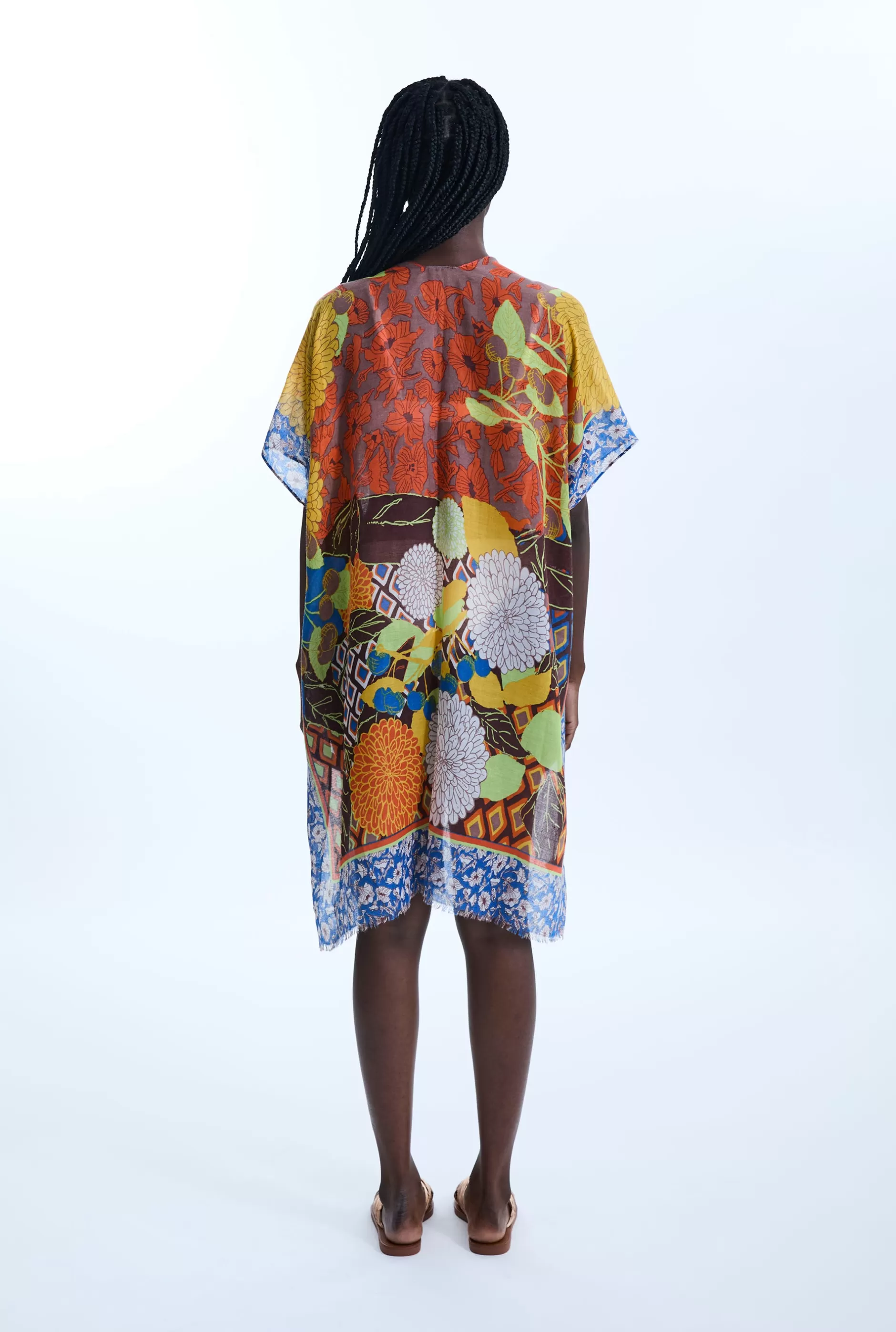 Botanical Print Kaftan Blue^James Lakeland Online