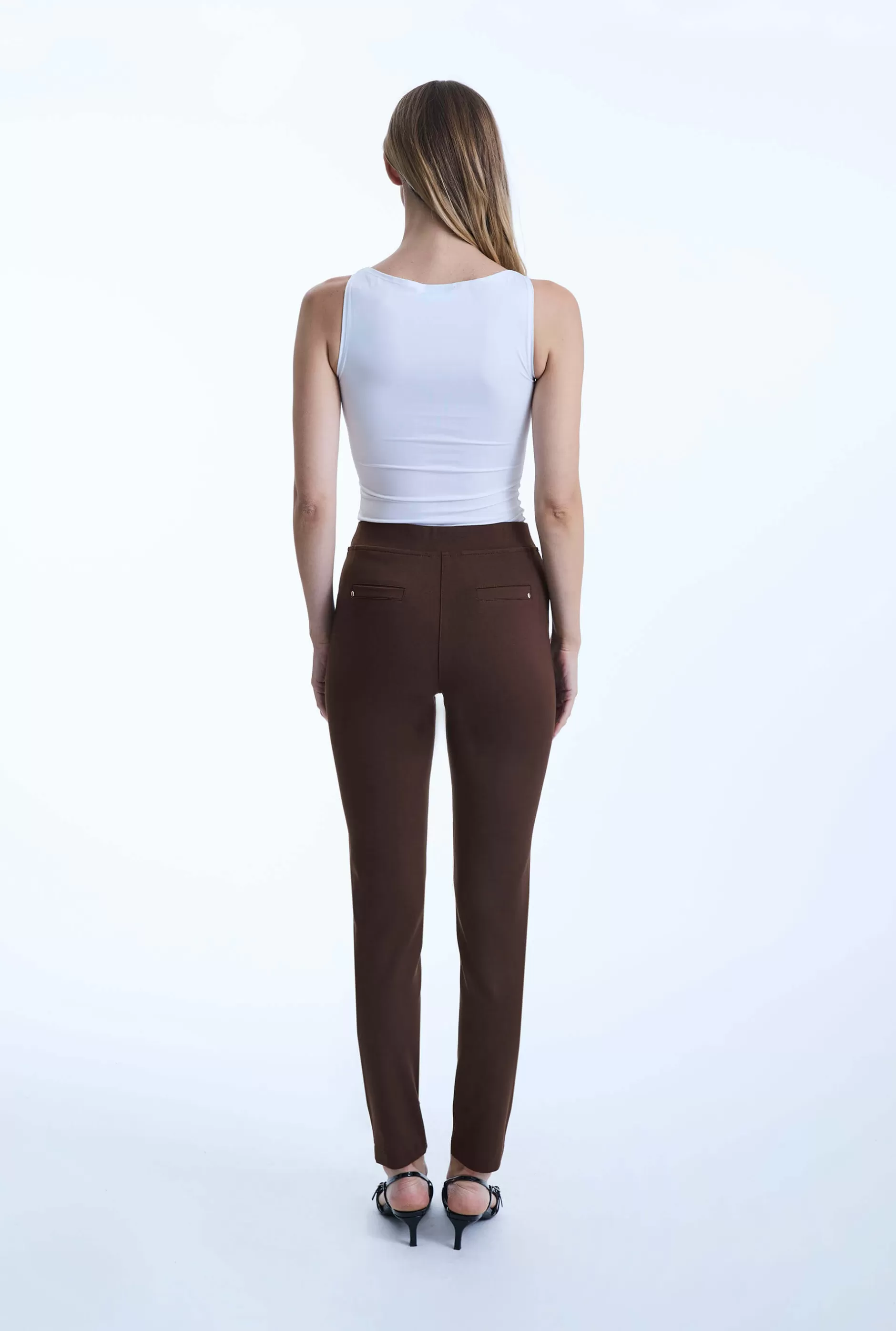 Brown Cigarette Trousers^James Lakeland Store