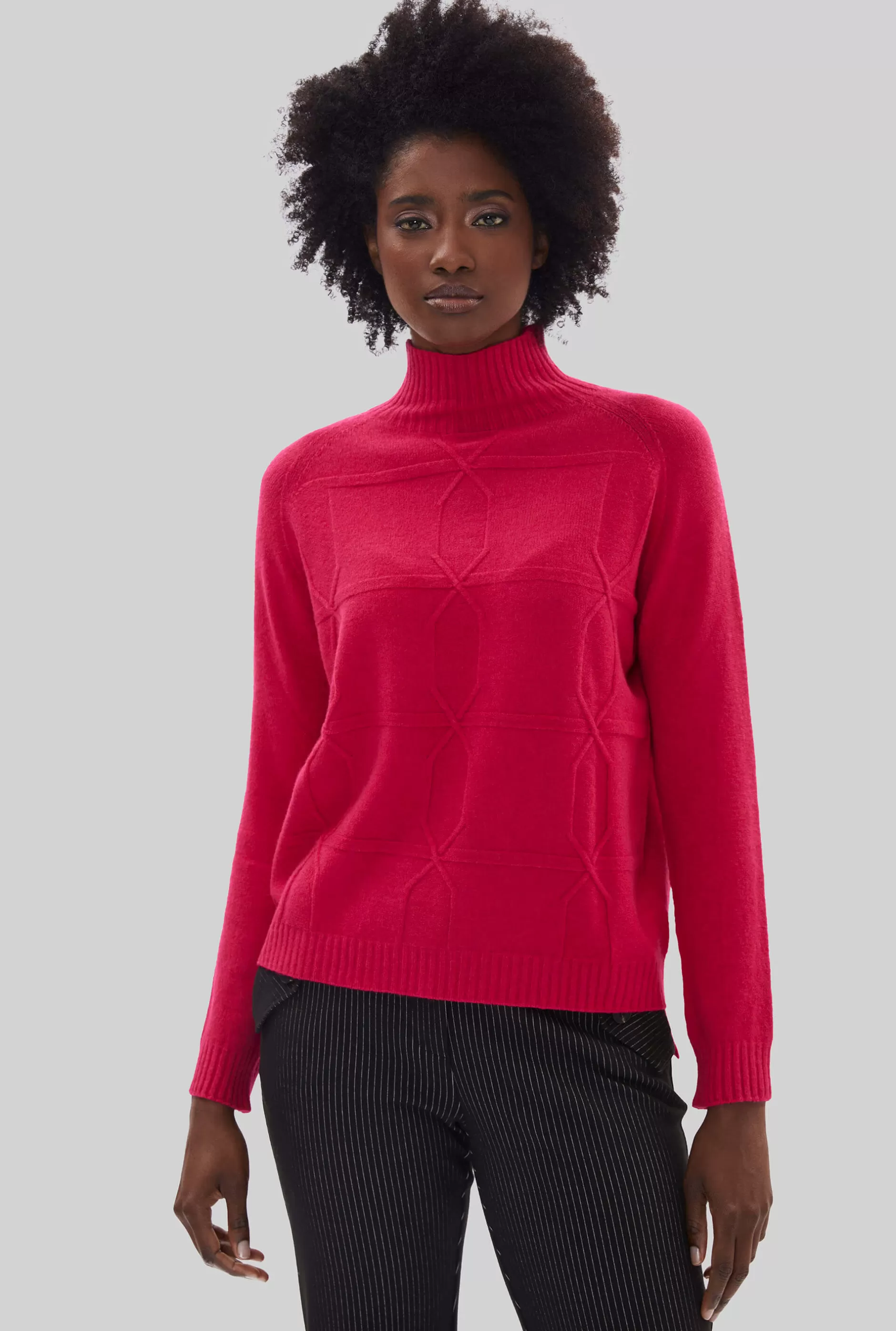 Cross Diamond Knit Magenta^James Lakeland Fashion