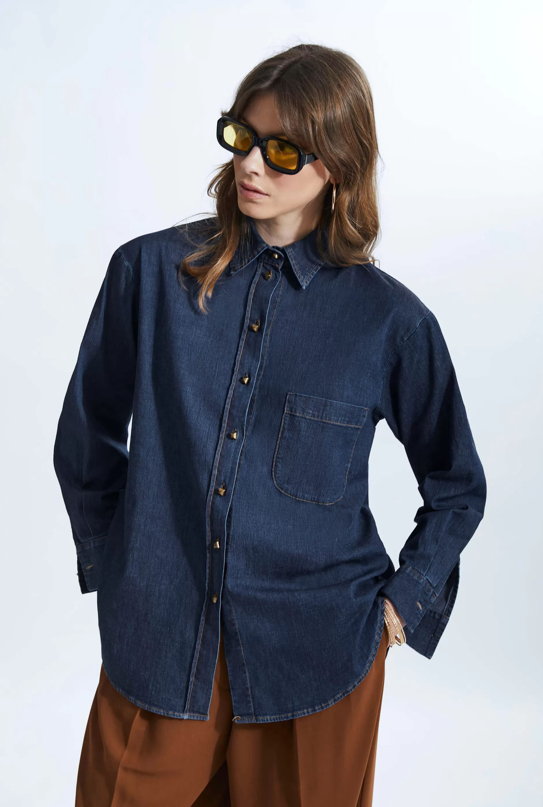 Denim Long Shirt^James Lakeland Cheap
