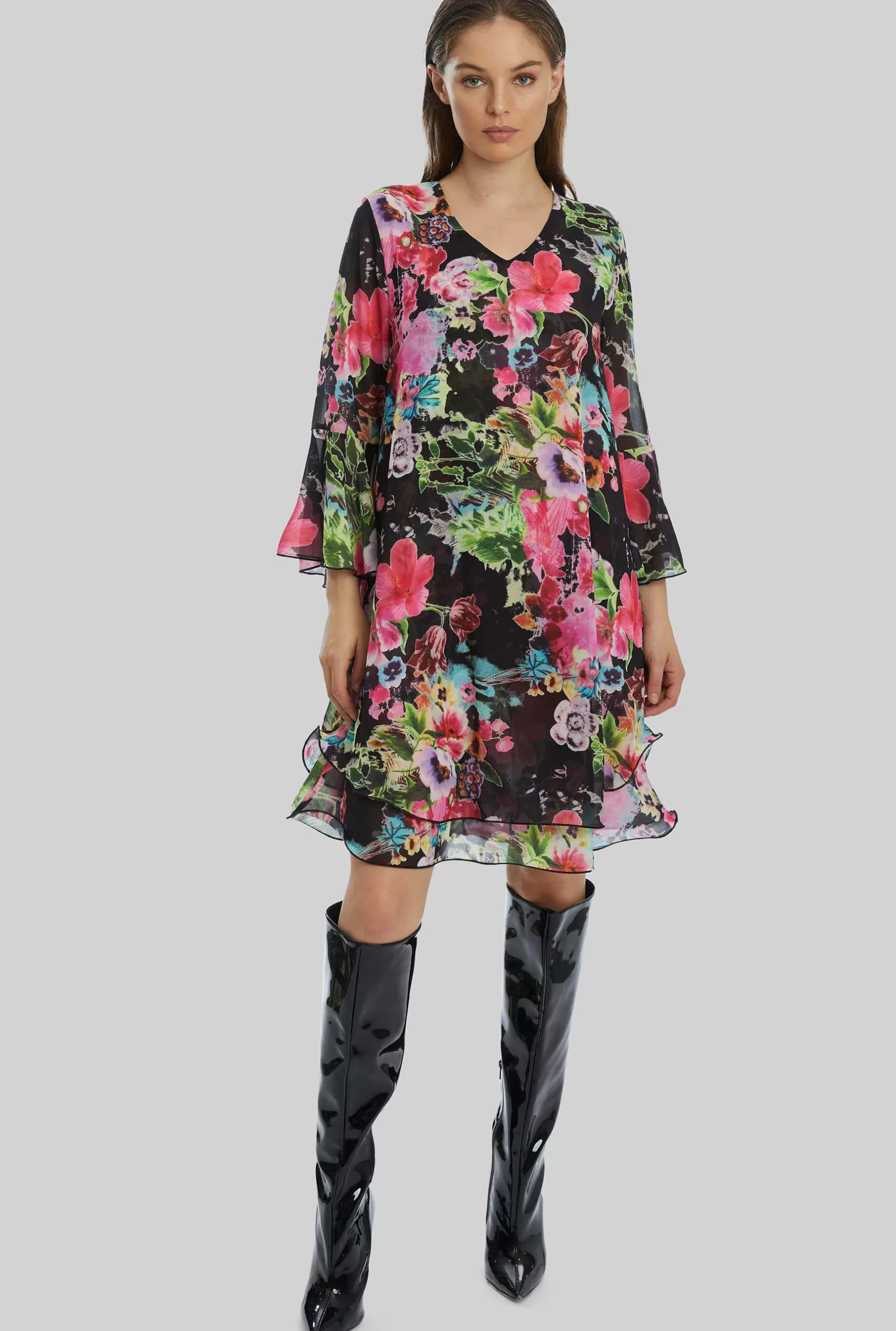 Flower Print Wave Hem Dress^James Lakeland Best