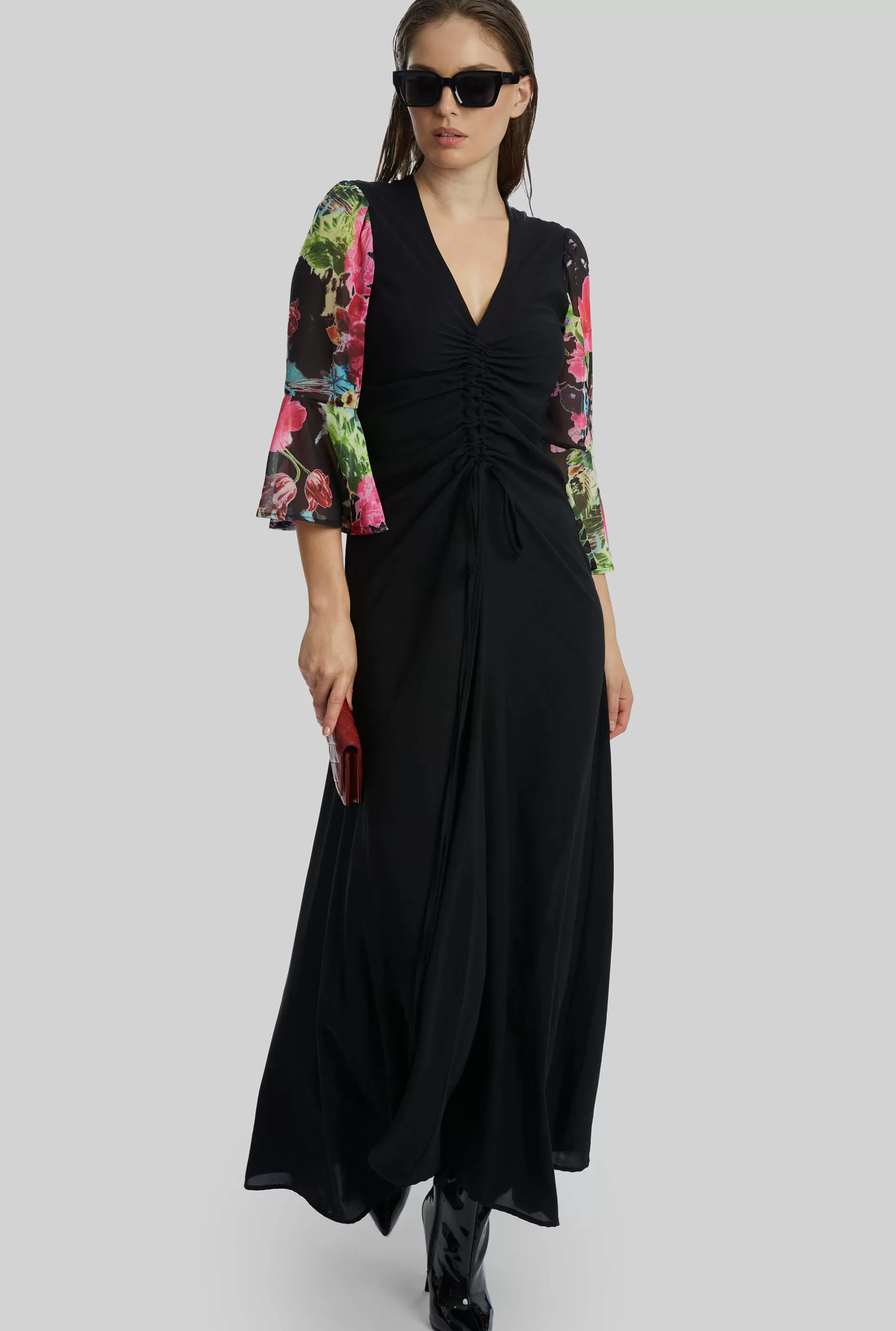 Front Ruched Detail Maxi Dress^James Lakeland Online
