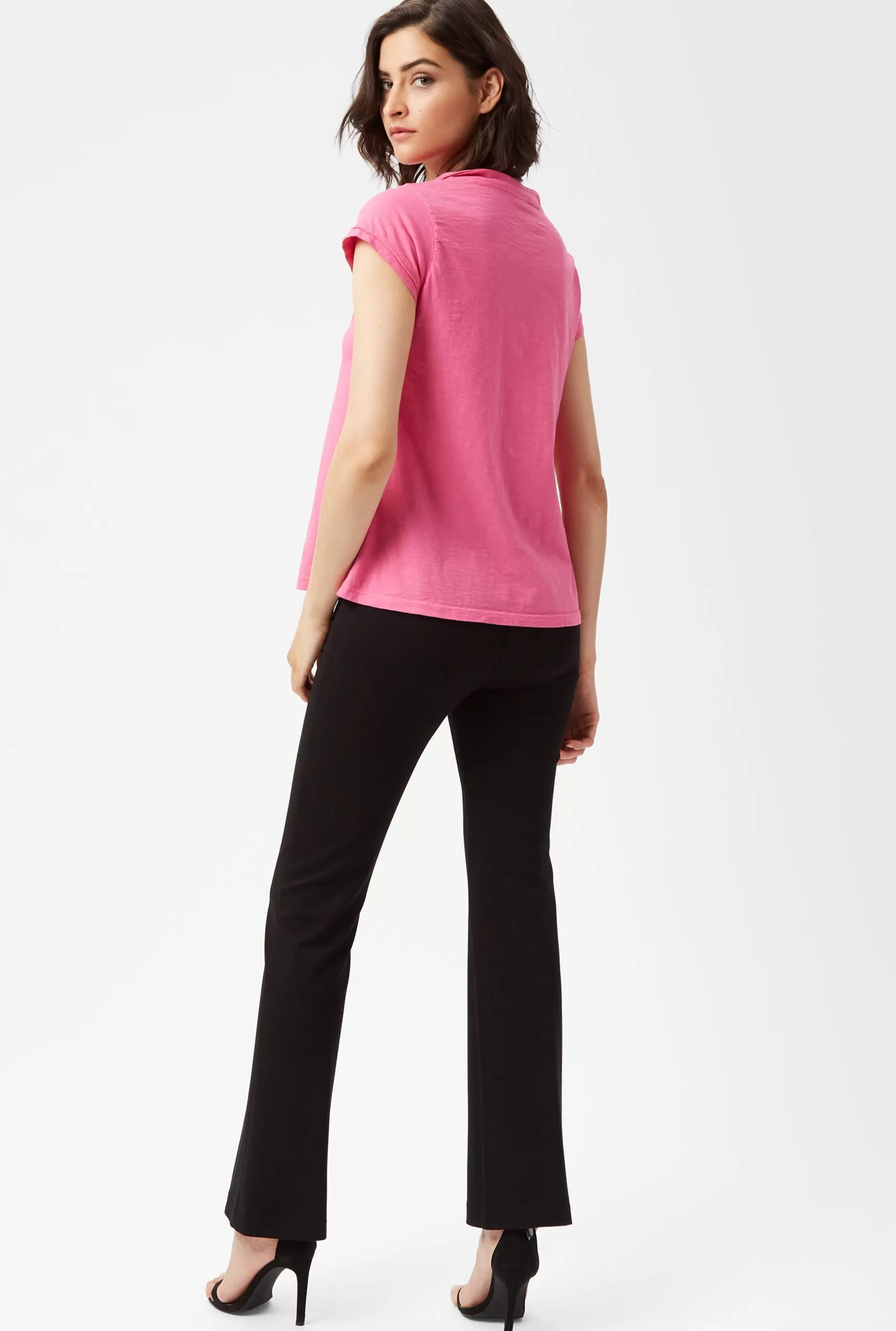 Gathered Mandarin Collar T-shirt^James Lakeland Discount