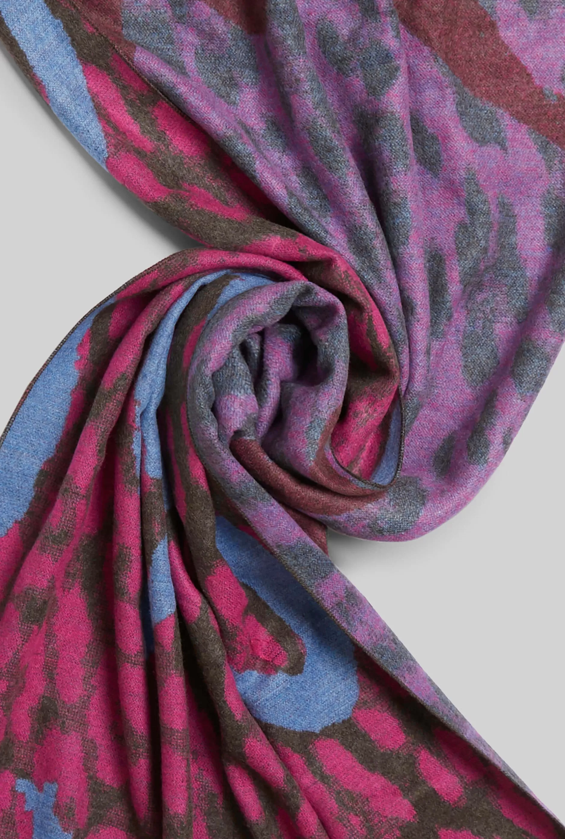 Heart Detail Leopard Print Scarf Pink^James Lakeland Fashion