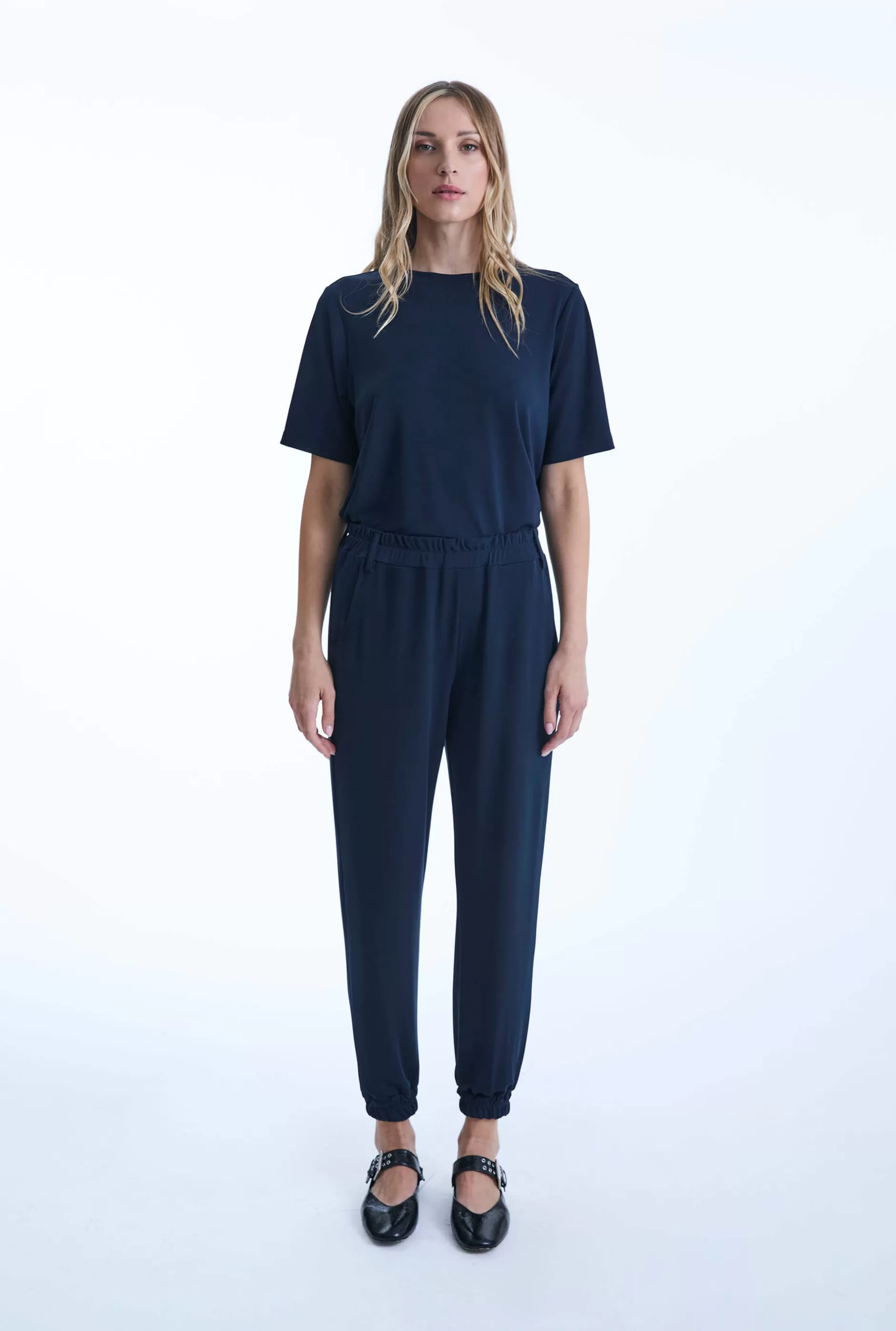 Jersey Navy Trousers^James Lakeland Sale