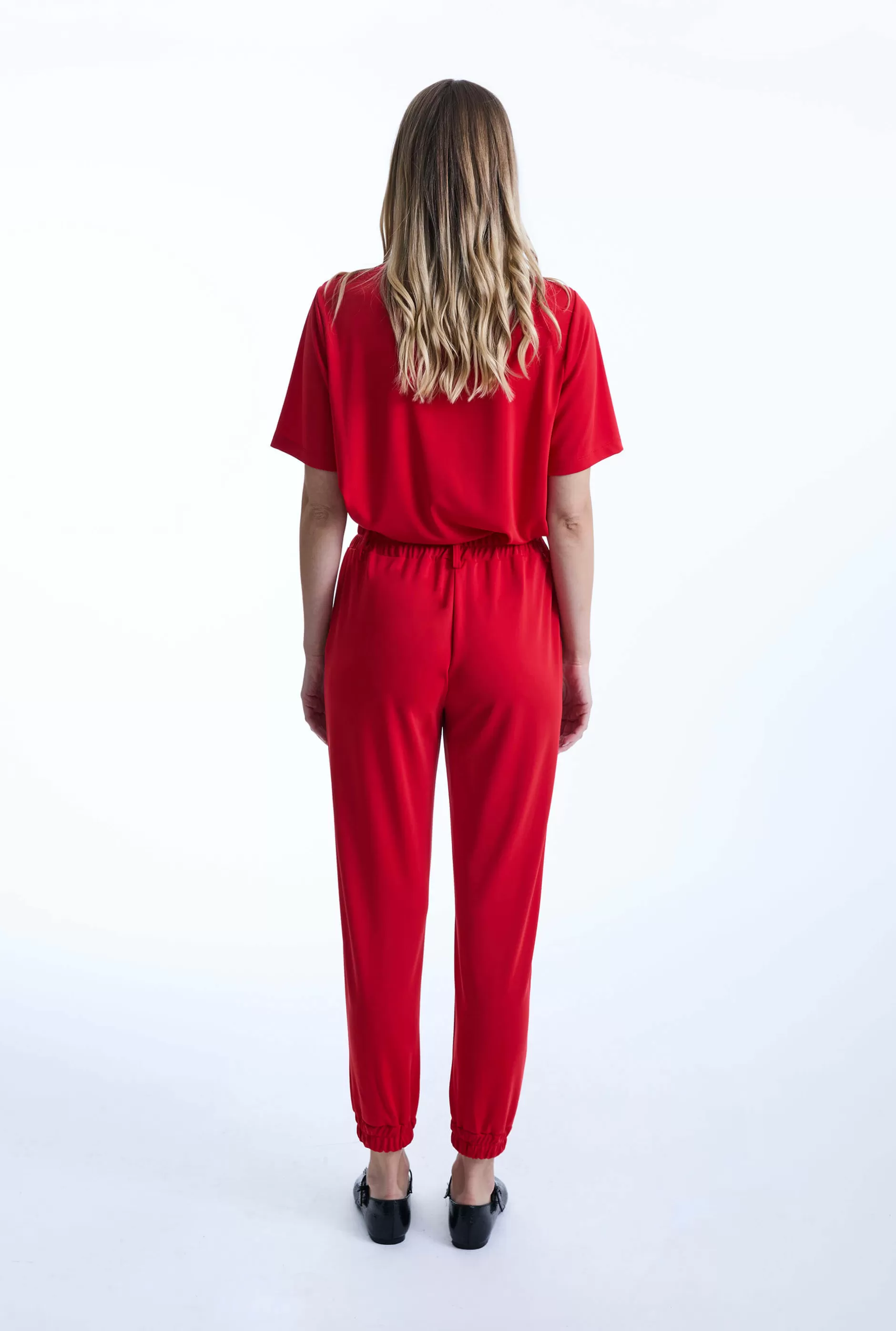 Jersey Red Trousers^James Lakeland Fashion