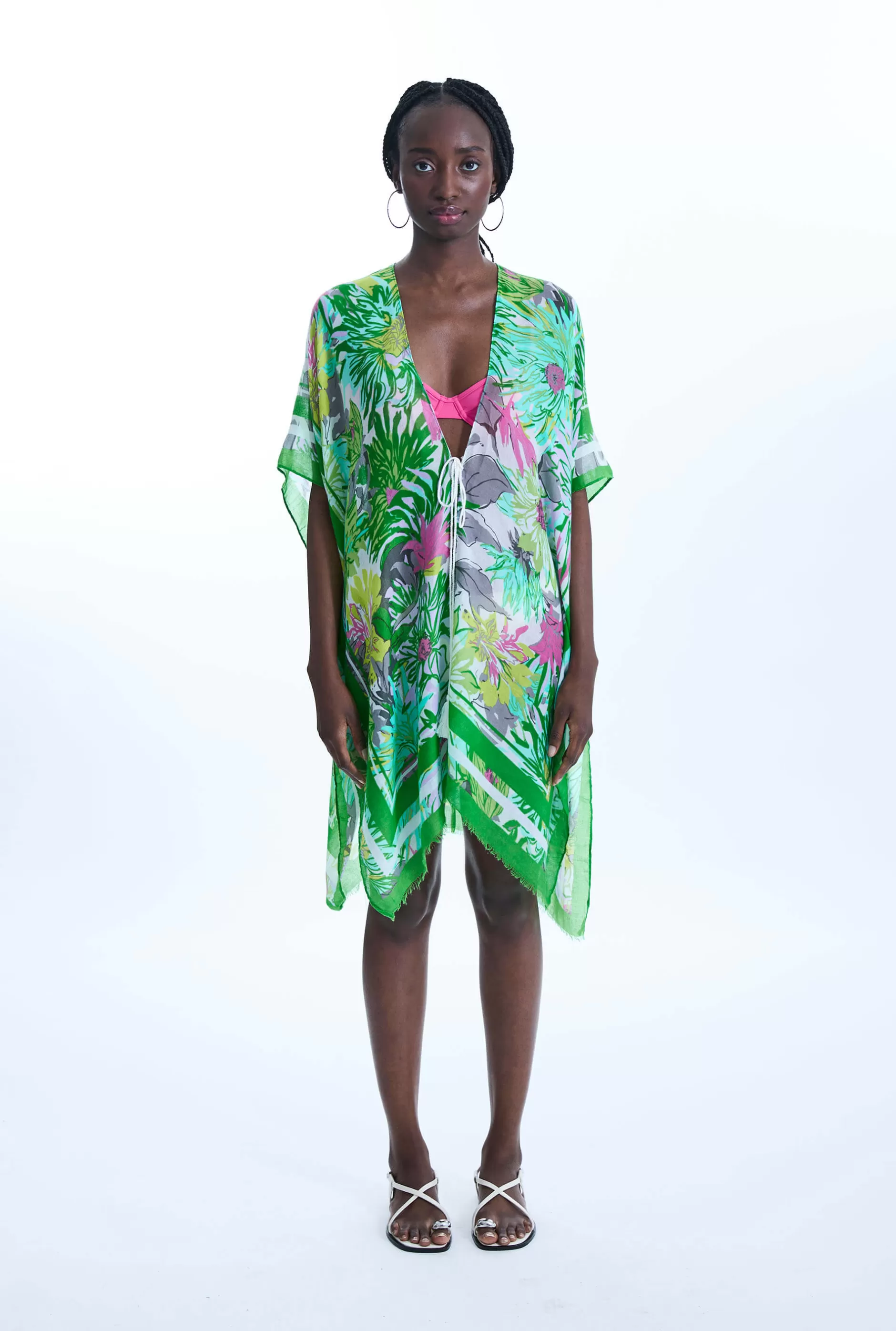 Jungle Strip Trim Kaftan^James Lakeland Cheap