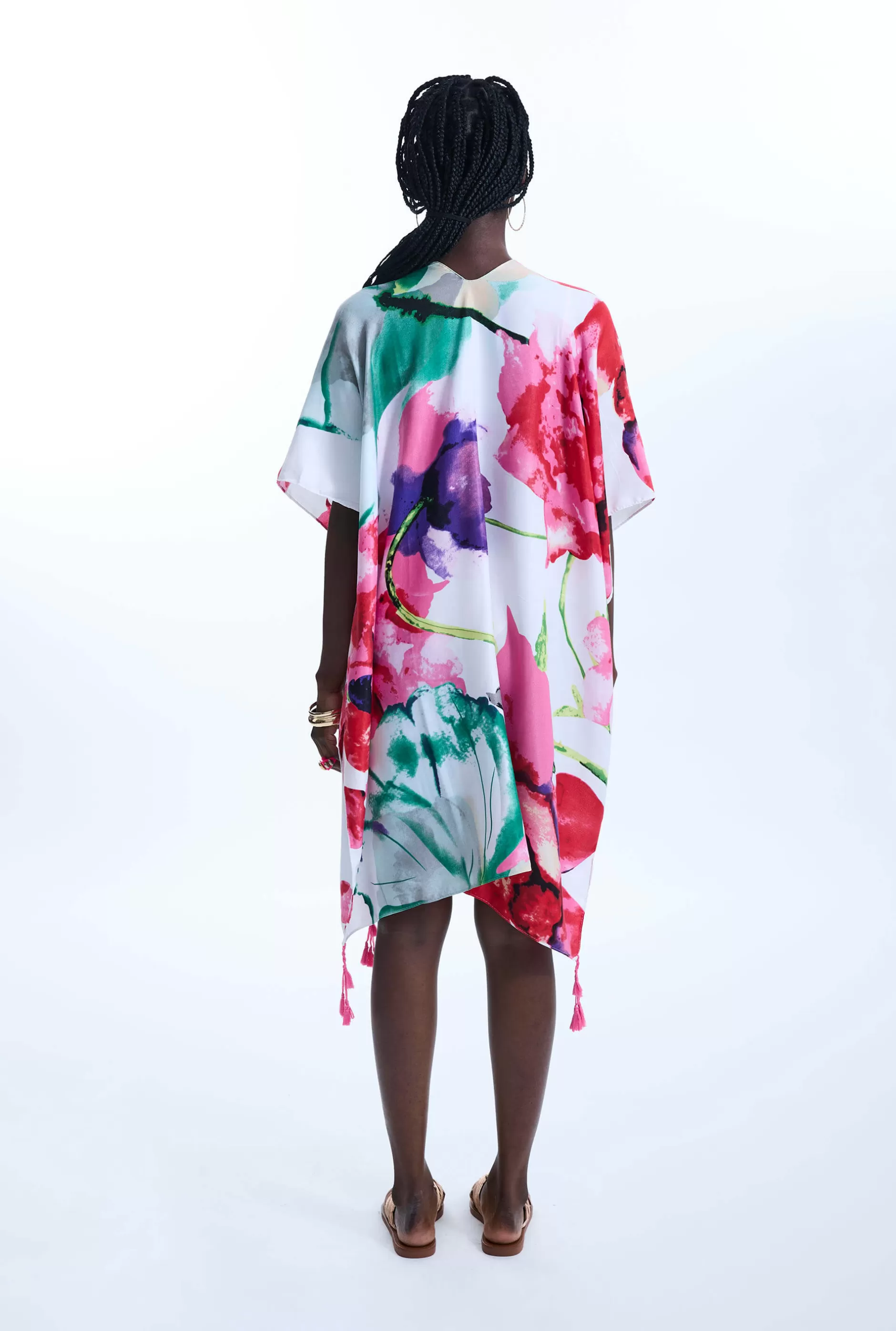 Large Flower Print Kaftan^James Lakeland Clearance