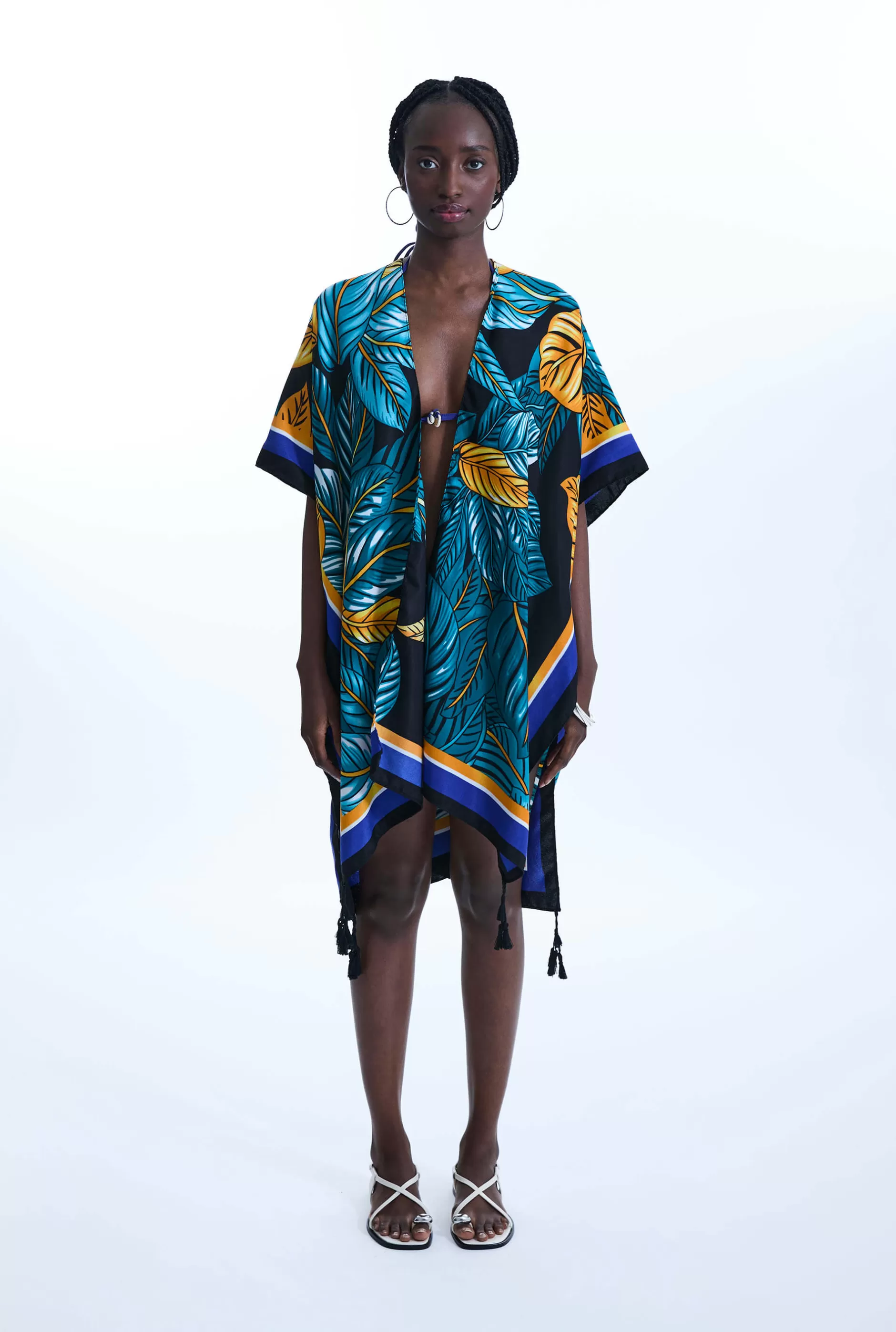 Leaf Print Kaftan^James Lakeland New