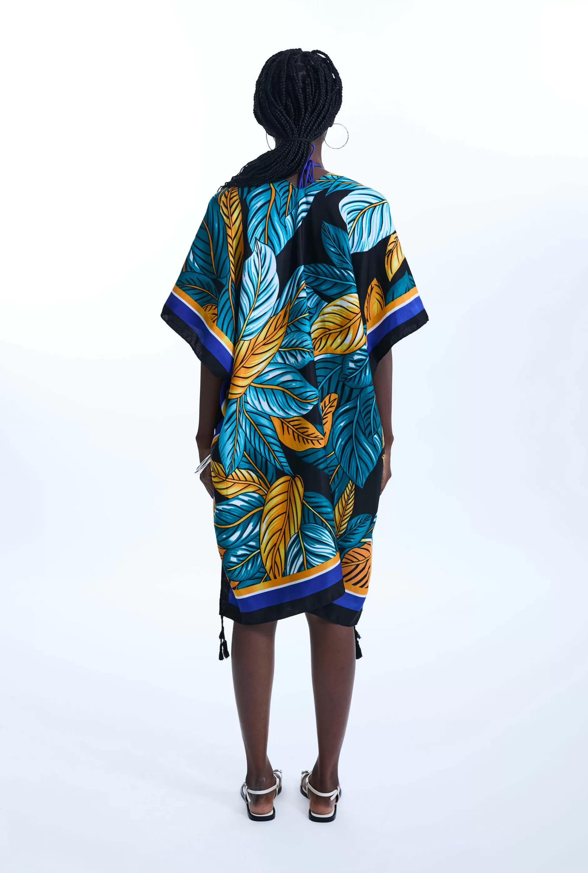 Leaf Print Kaftan^James Lakeland New