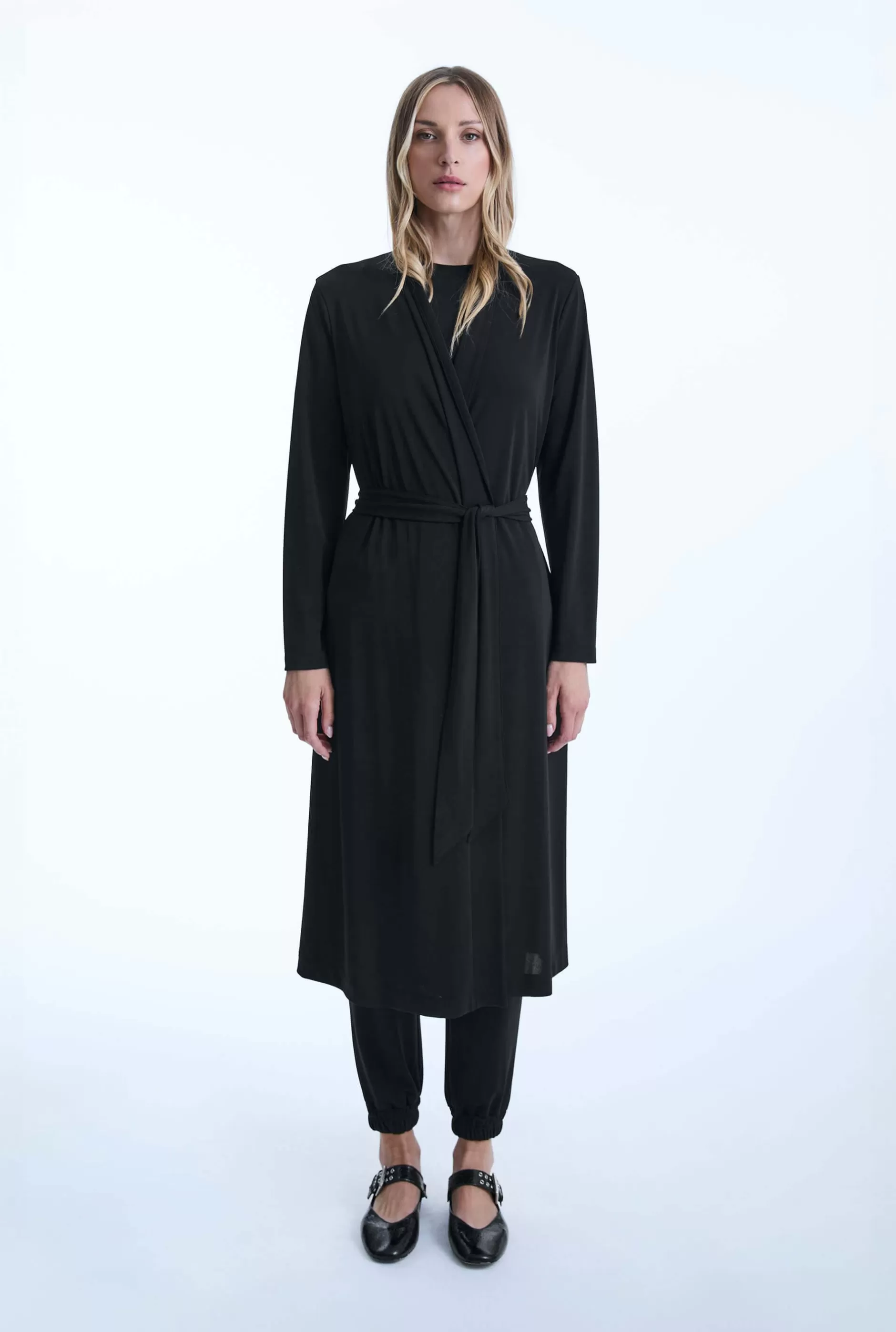 Long Black Jersey Cardigan^James Lakeland Clearance