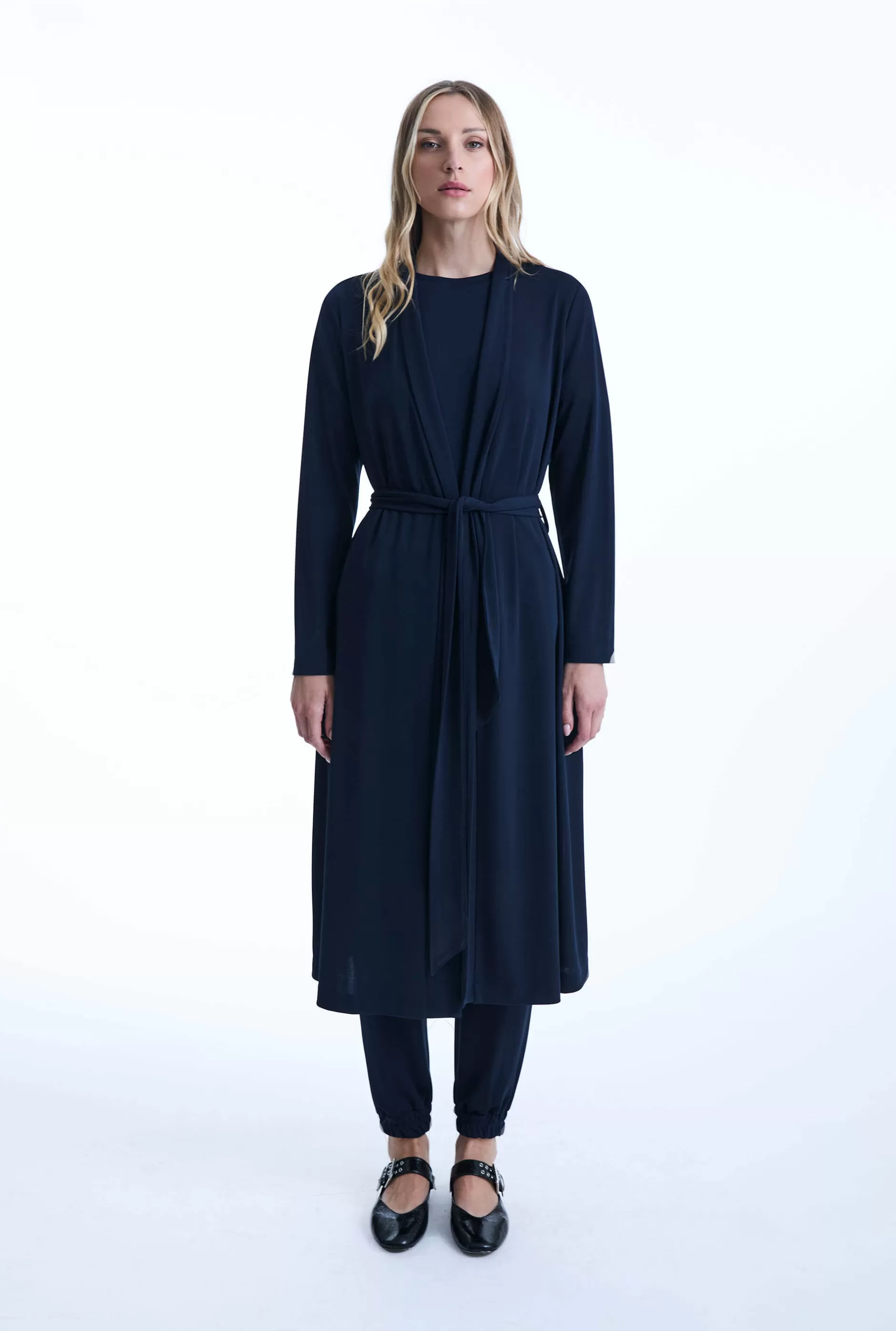 Long Navy Jersey Cardigan^James Lakeland Best Sale