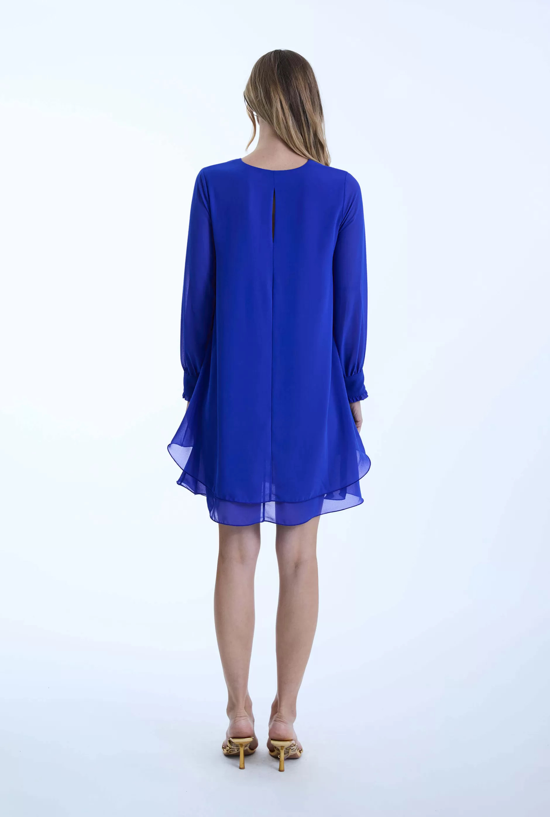 Long Sleeve Royal Wave Hem Dress^James Lakeland Cheap