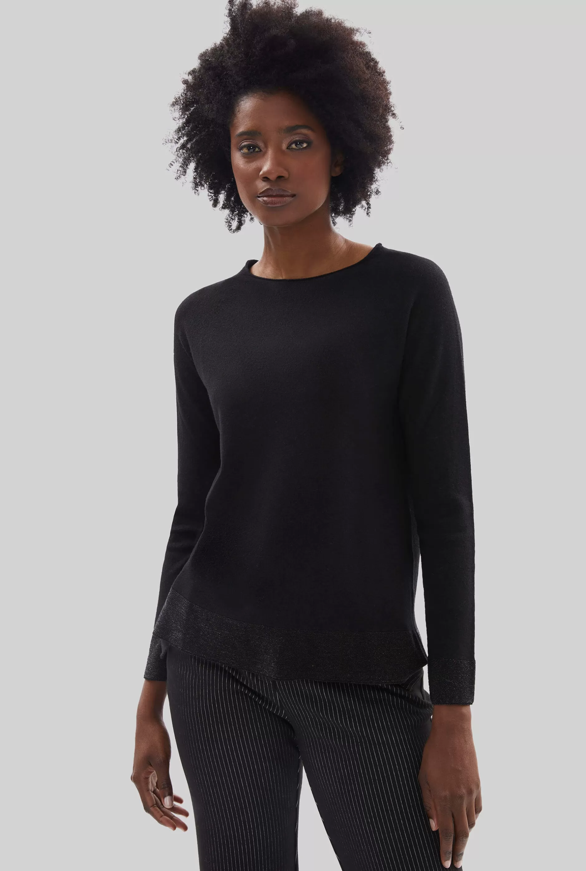 Lurex Detail Jumper Black^James Lakeland Store
