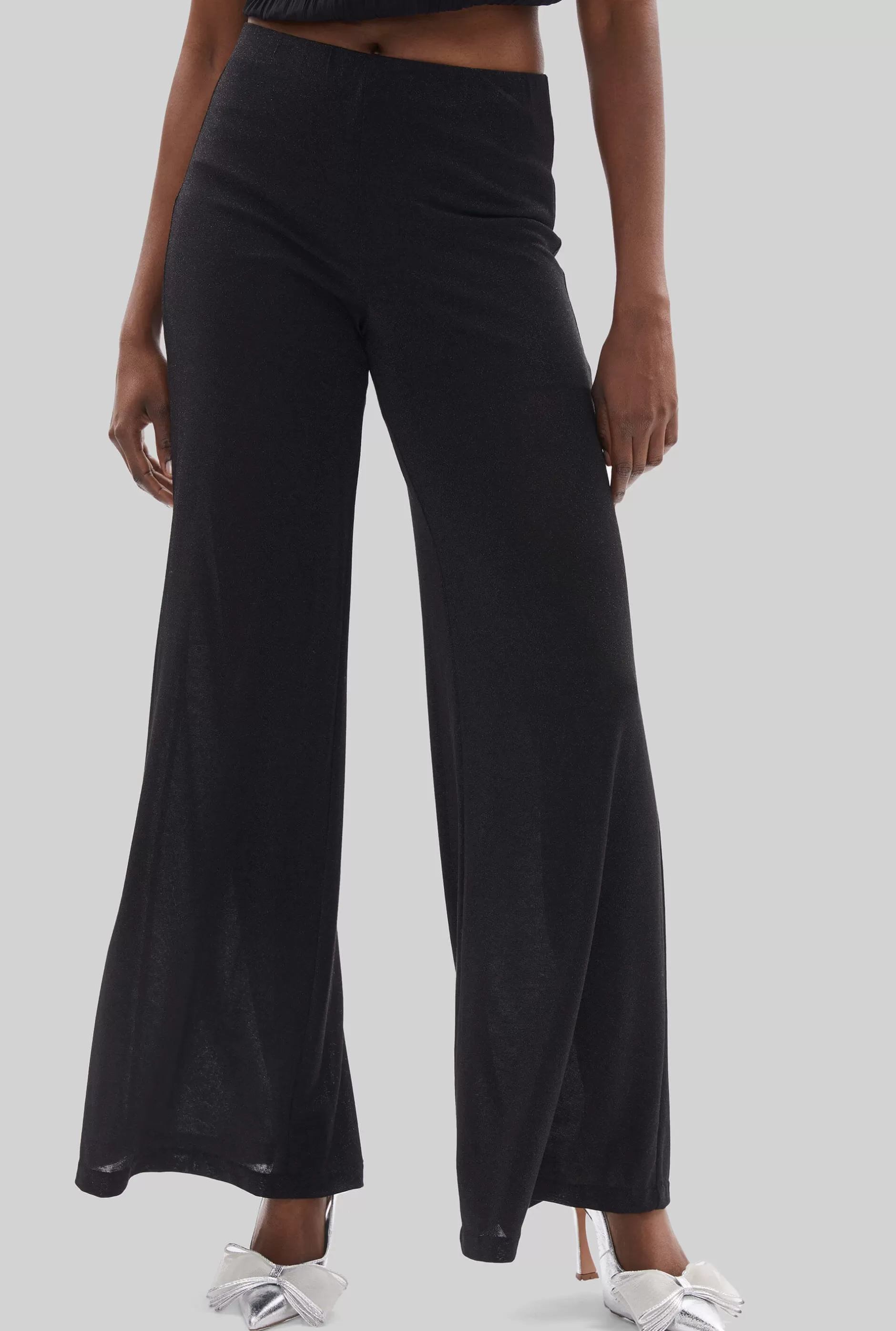 Lurex Evening Palazzo Trousers Black^James Lakeland Hot