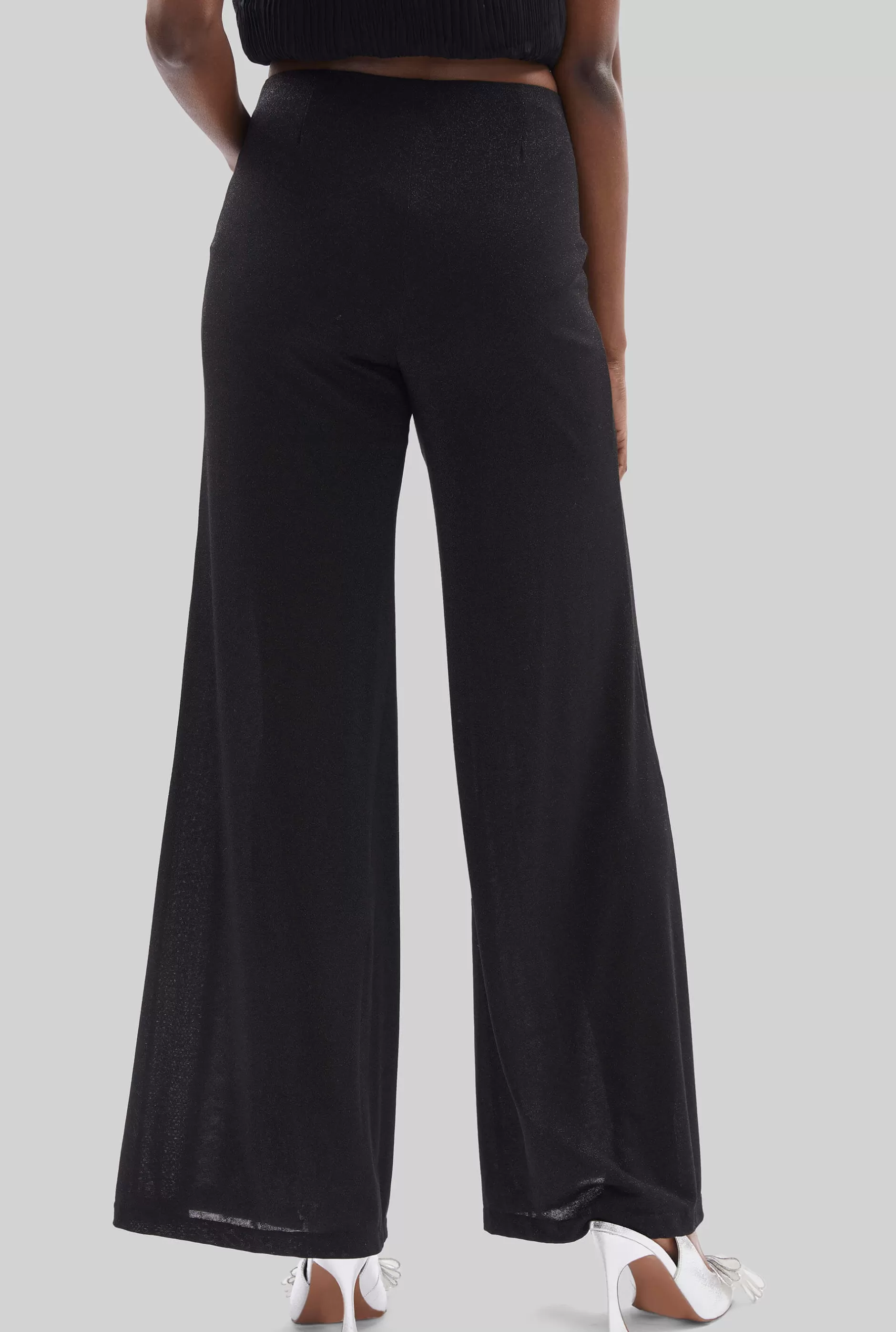 Lurex Evening Palazzo Trousers Black^James Lakeland Hot