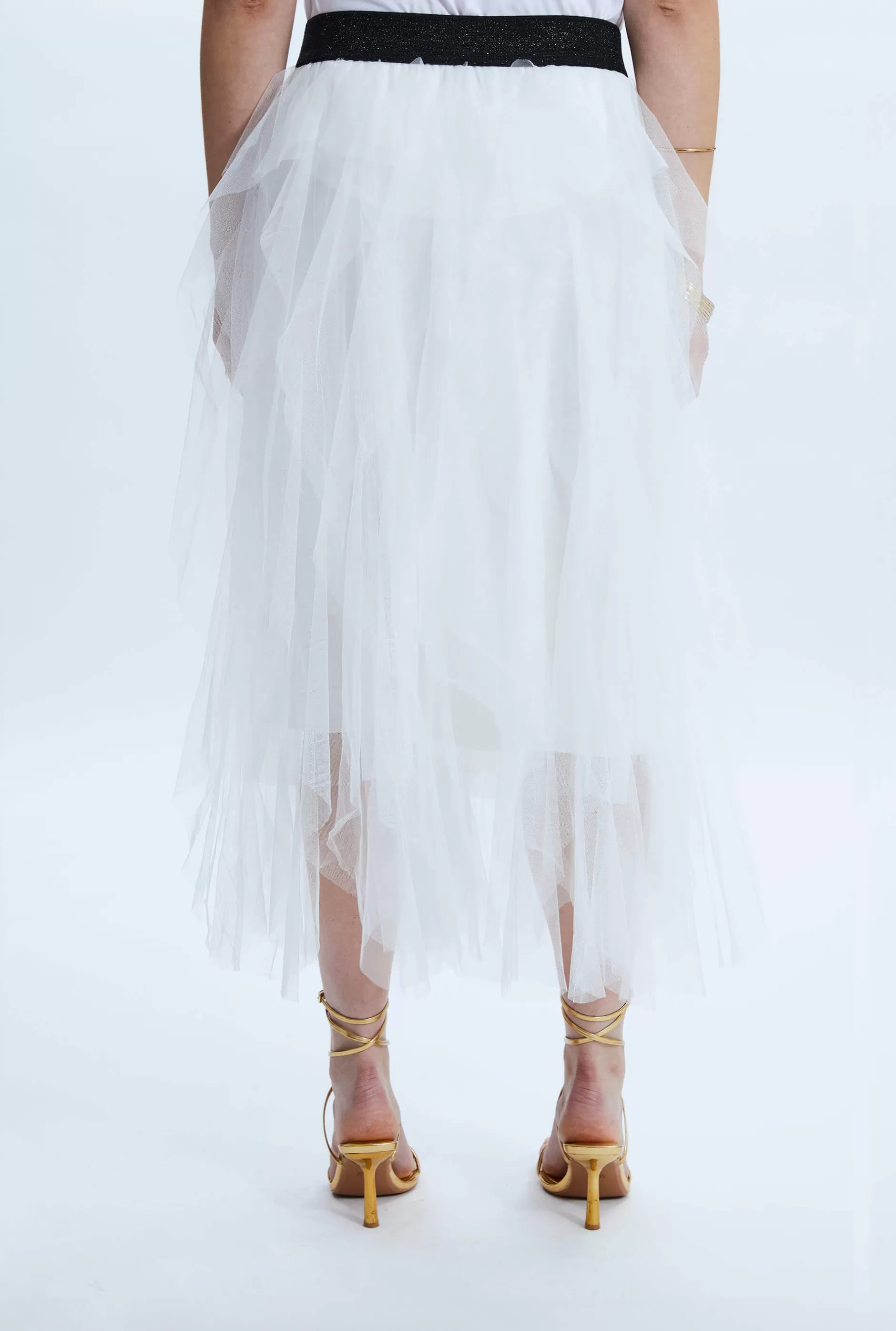 Organza Ruffled Skirt White^James Lakeland Cheap