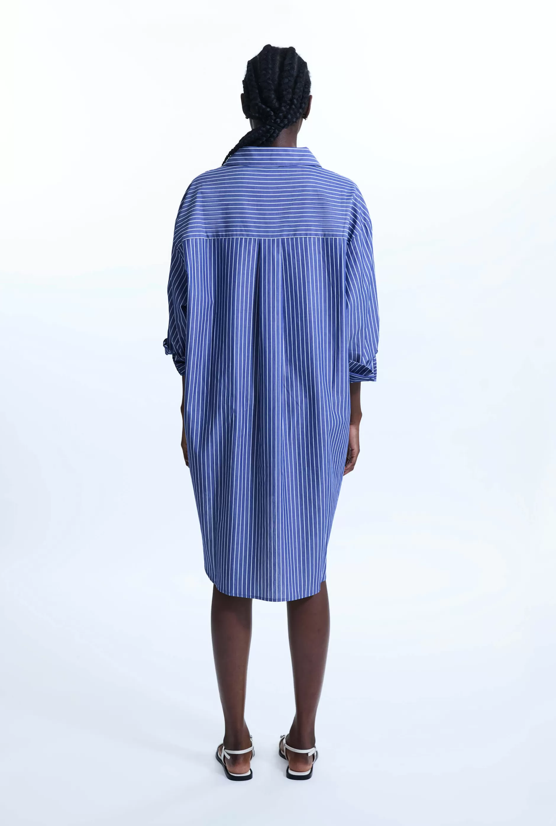 Oversized Stripped Shirt Navy-White^James Lakeland Fashion