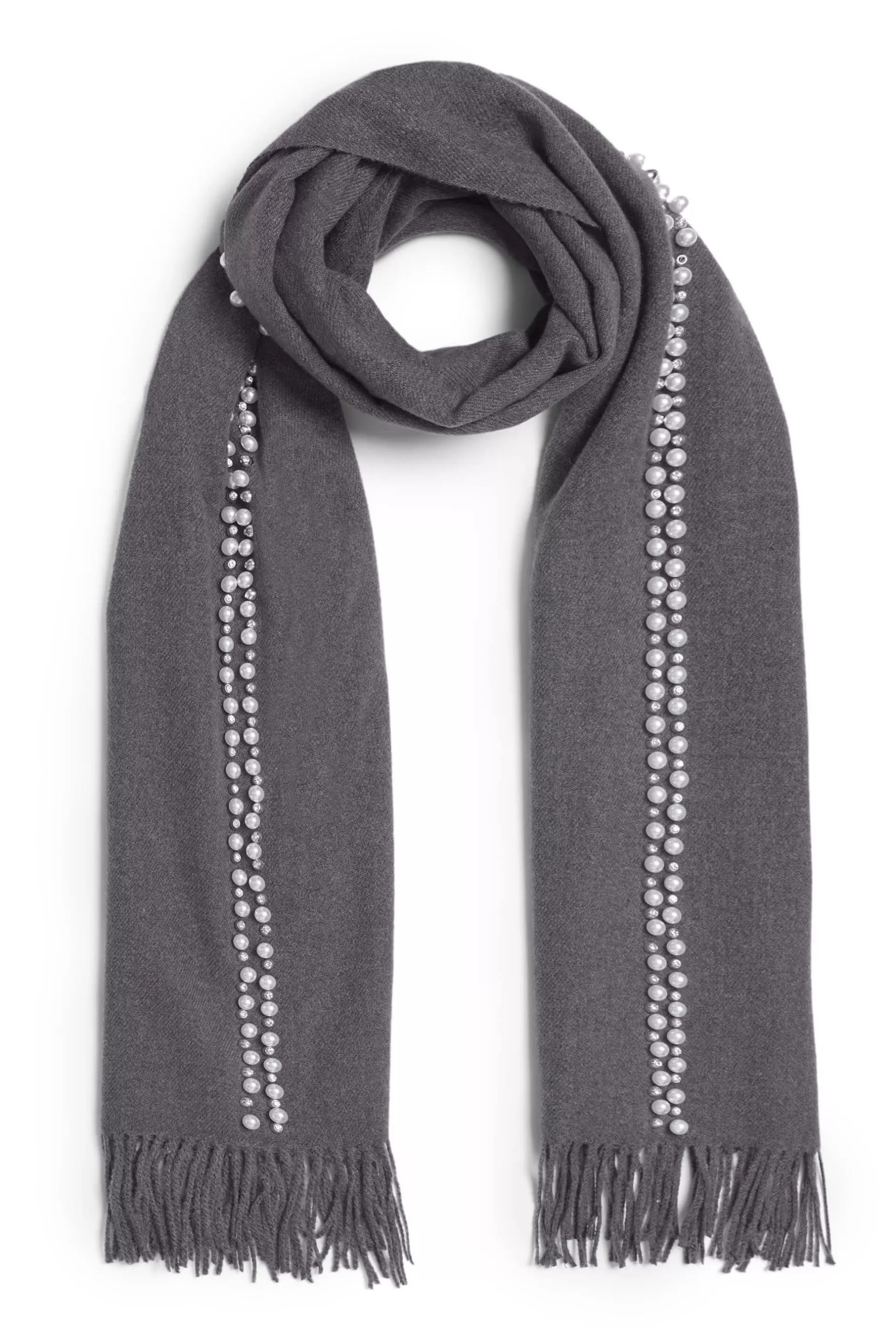 Pearl Detail Scarf Charcoal^James Lakeland Best