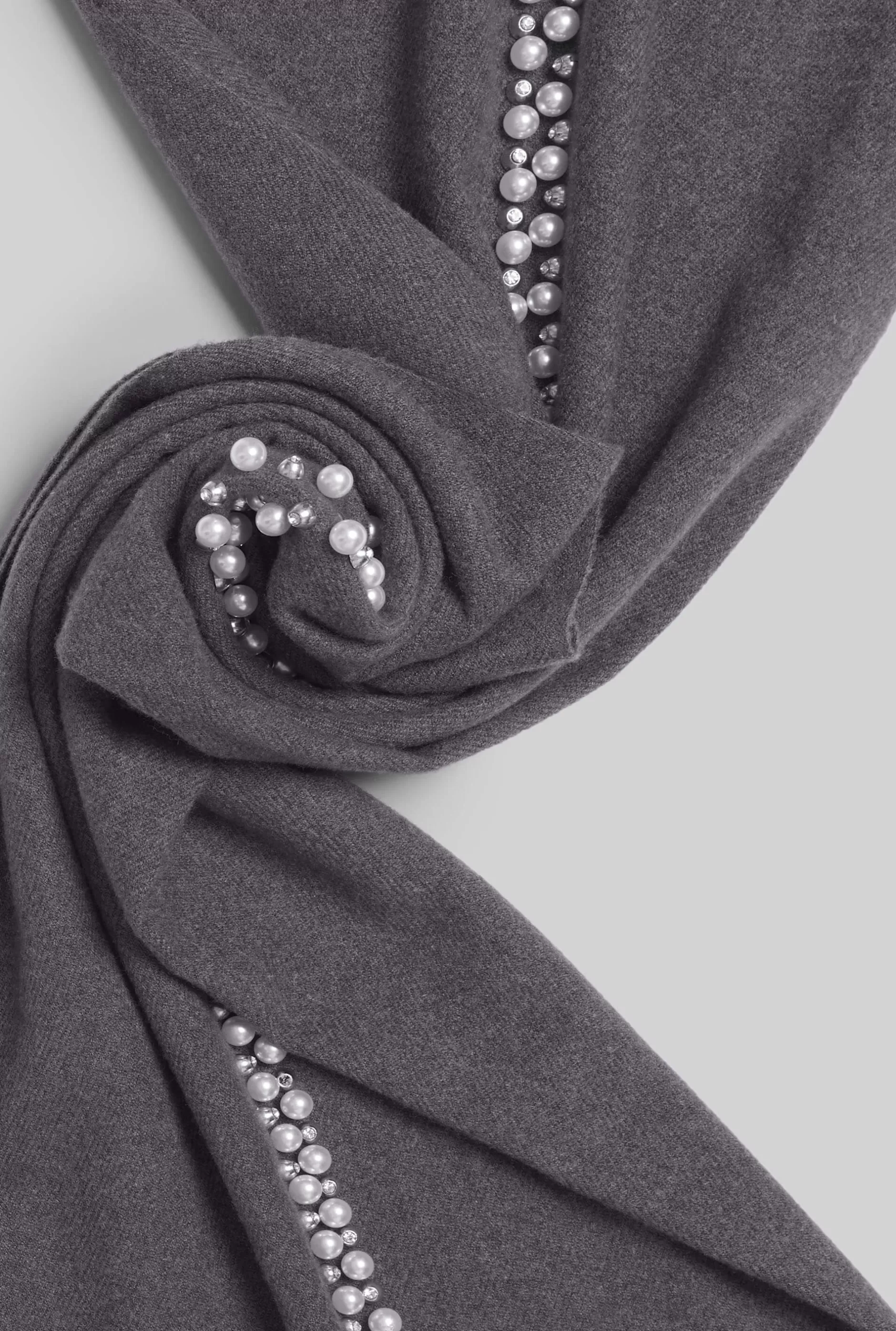 Pearl Detail Scarf Charcoal^James Lakeland Best