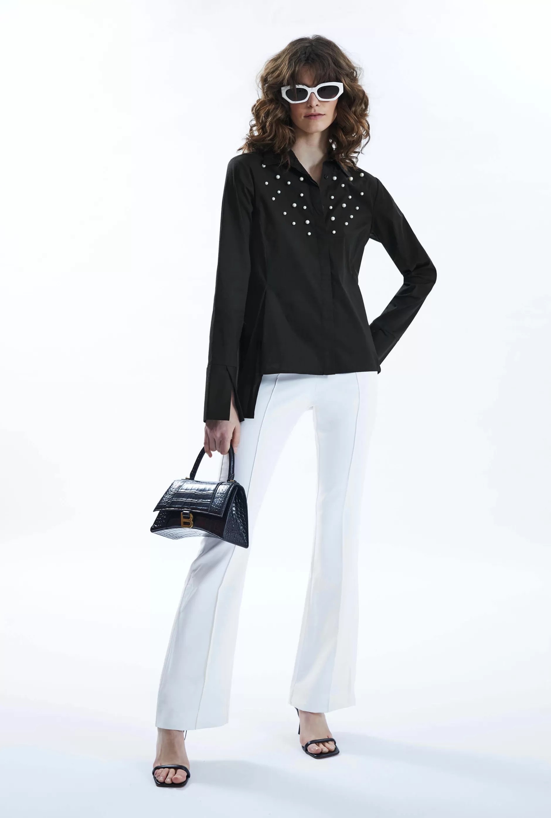 Pearl Detail Shirt Black^James Lakeland Cheap