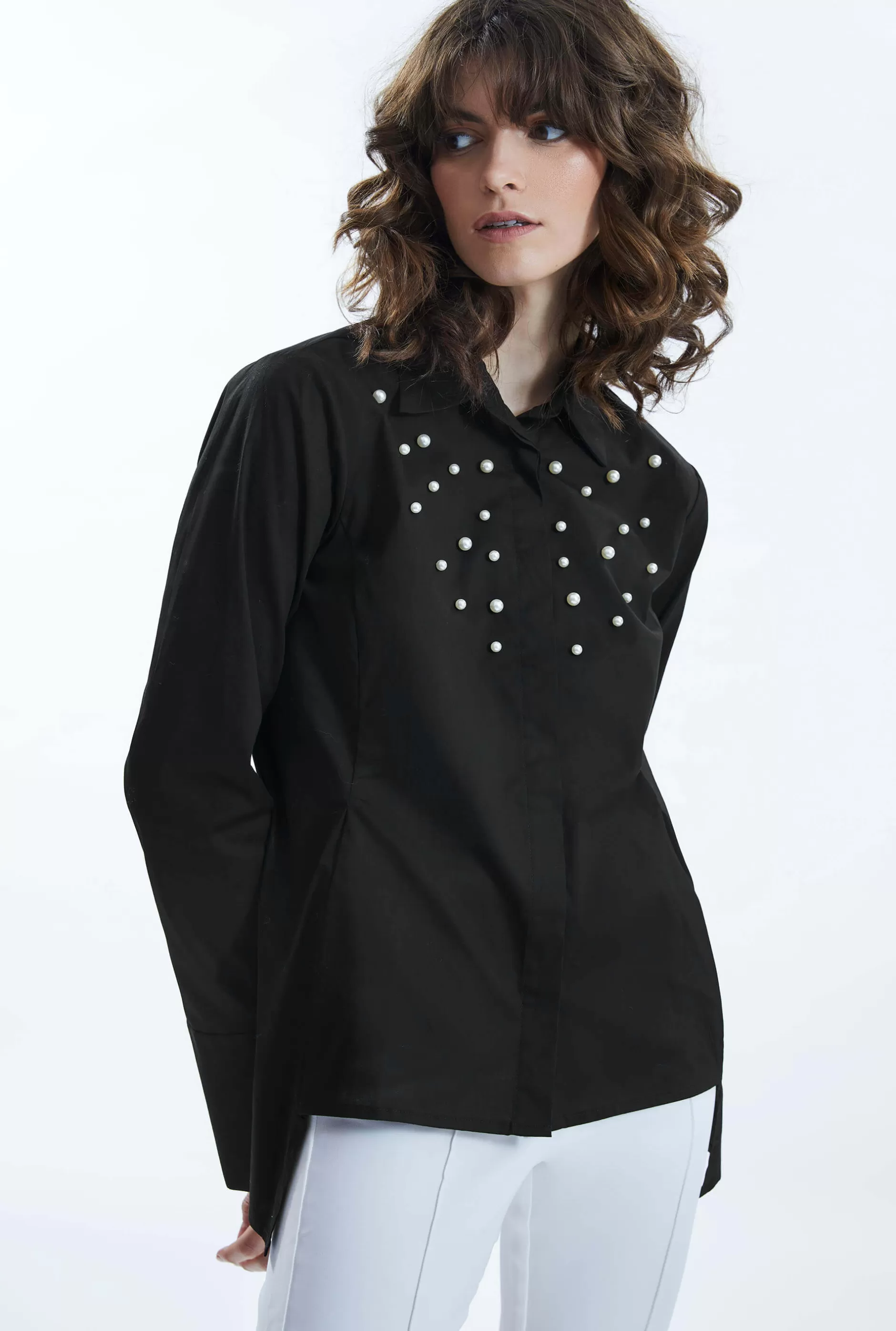 Pearl Detail Shirt Black^James Lakeland Cheap