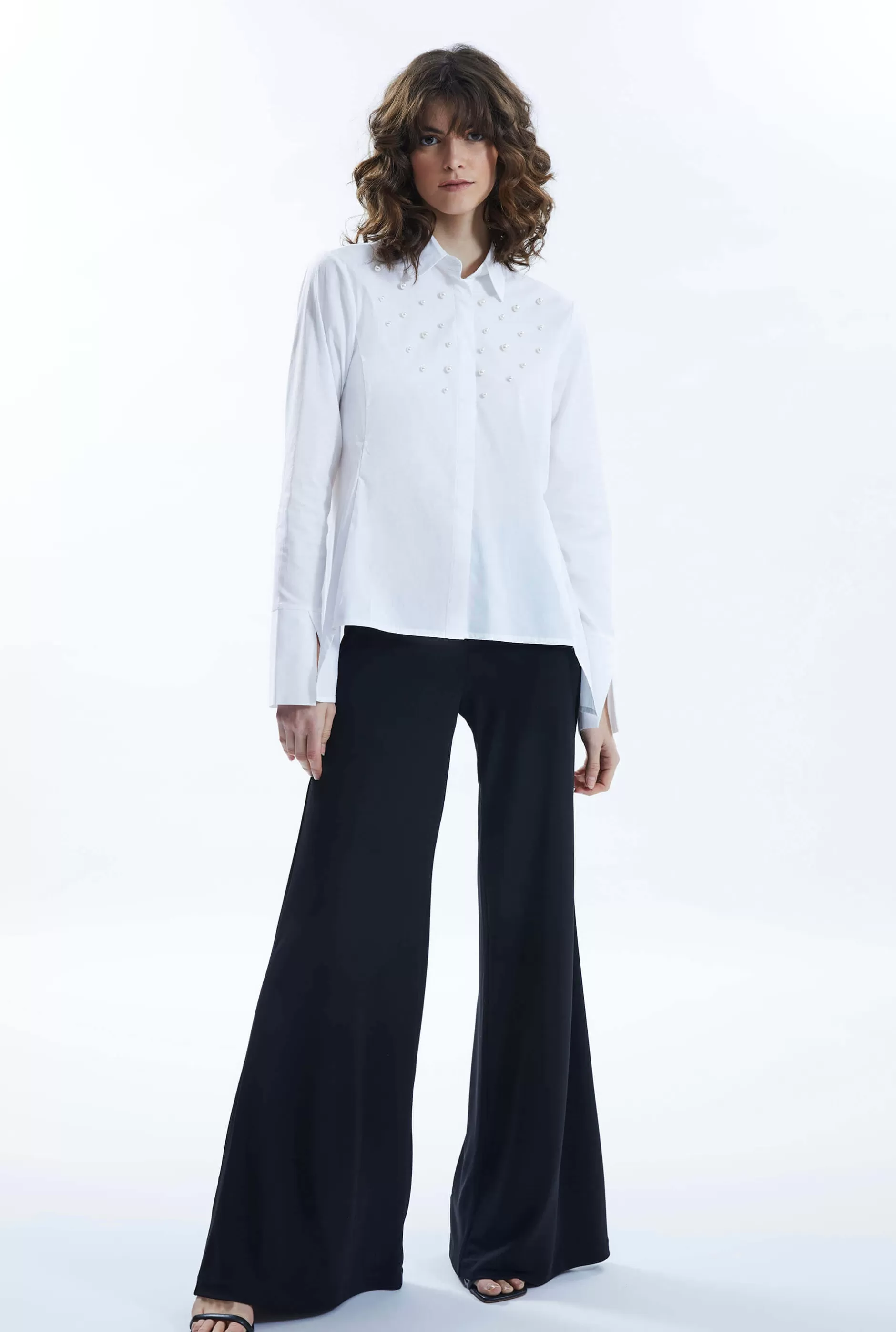 Pearl Detail Shirt White^James Lakeland Outlet
