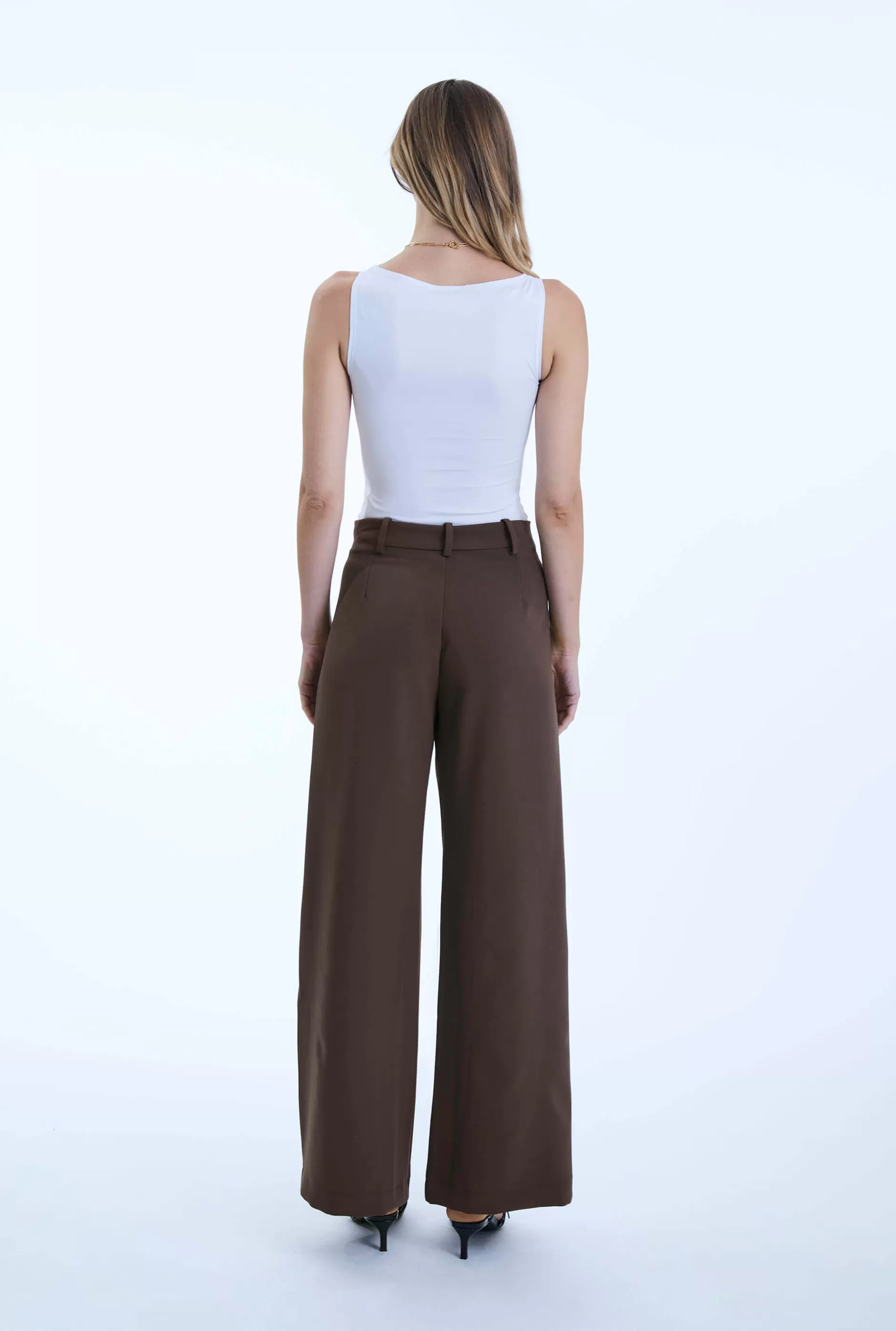 Pin Tuck Brown Trousers^James Lakeland Sale