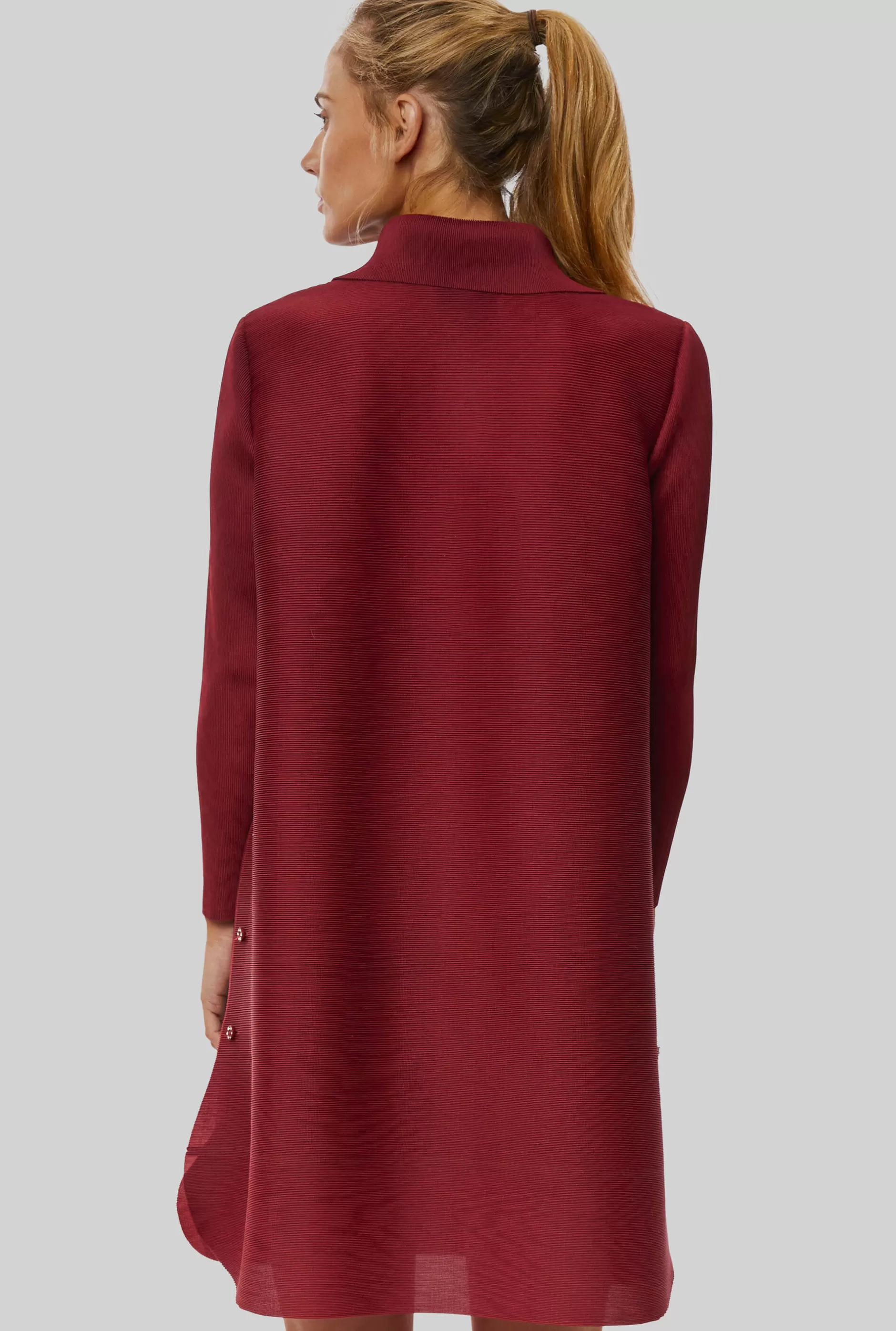 Pleated Shirt In Burgundy^James Lakeland Shop