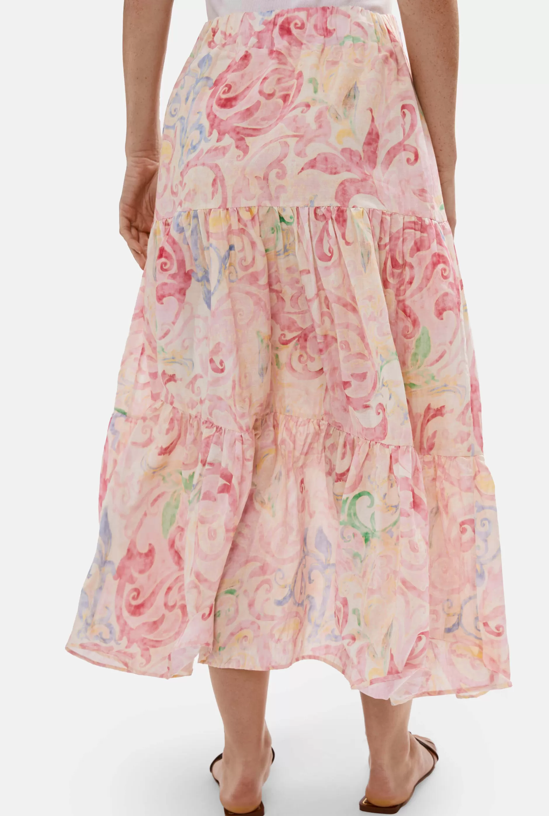 Printed Tiered Midi Skirt^James Lakeland Best Sale
