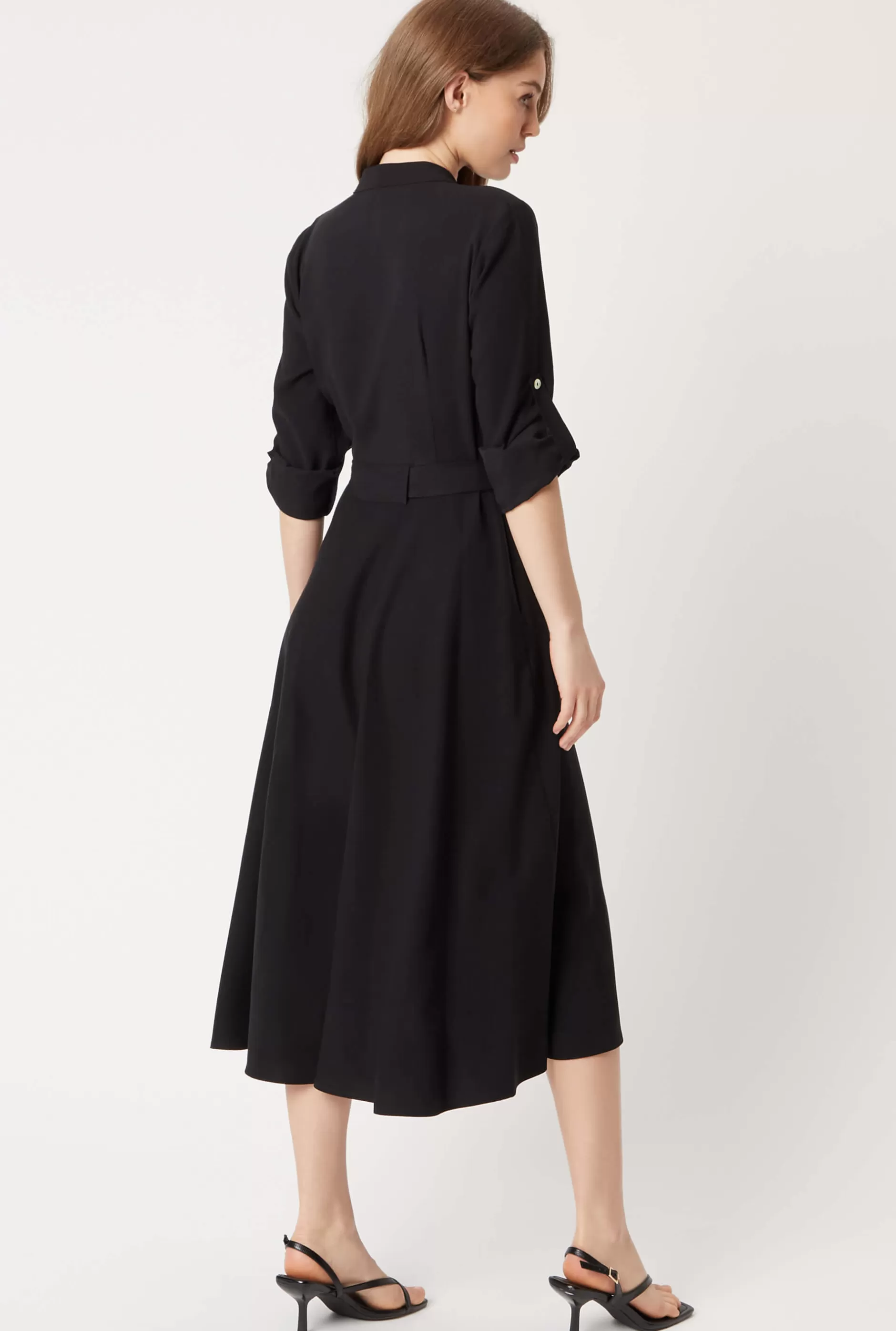 Roll Sleeve Midi Dress Black^James Lakeland Best Sale