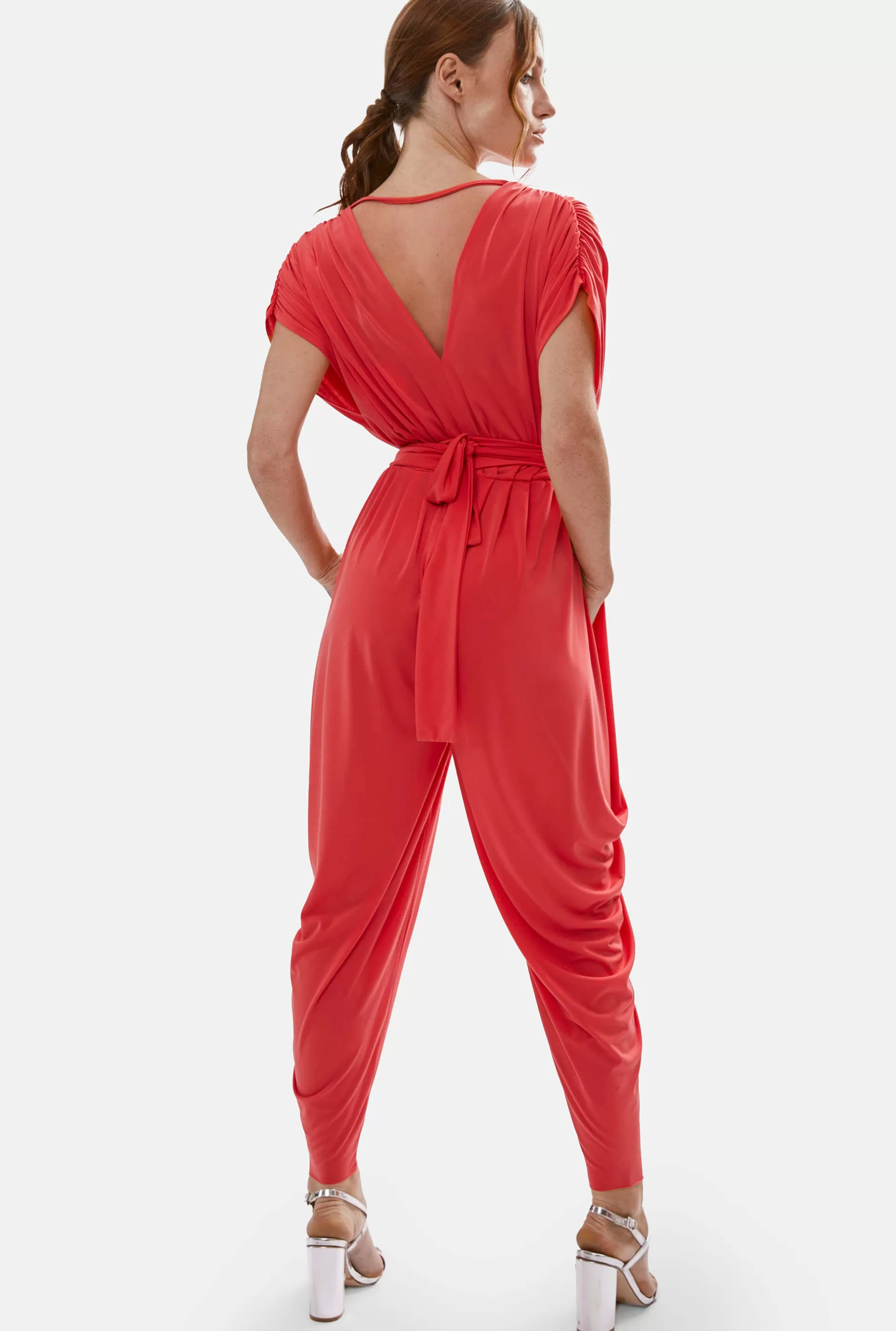 Ruched Jumpsuit Red^James Lakeland Sale