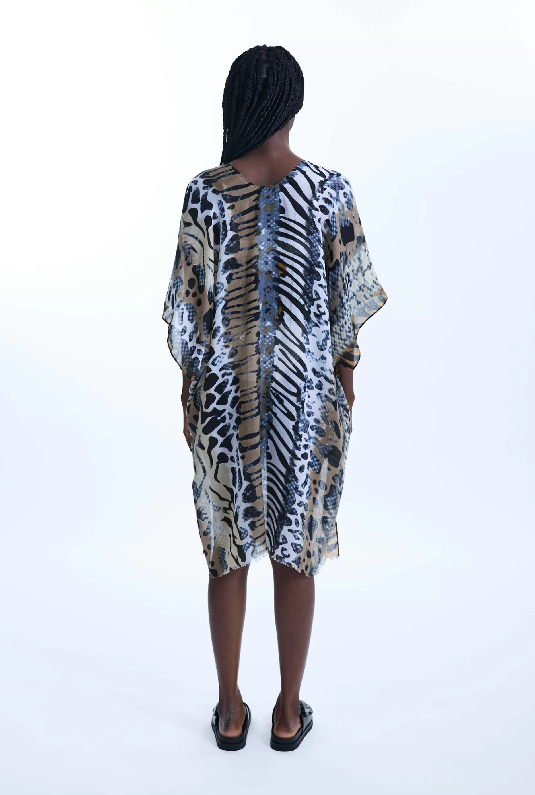 Savage Print Kaftan Brown^James Lakeland Clearance