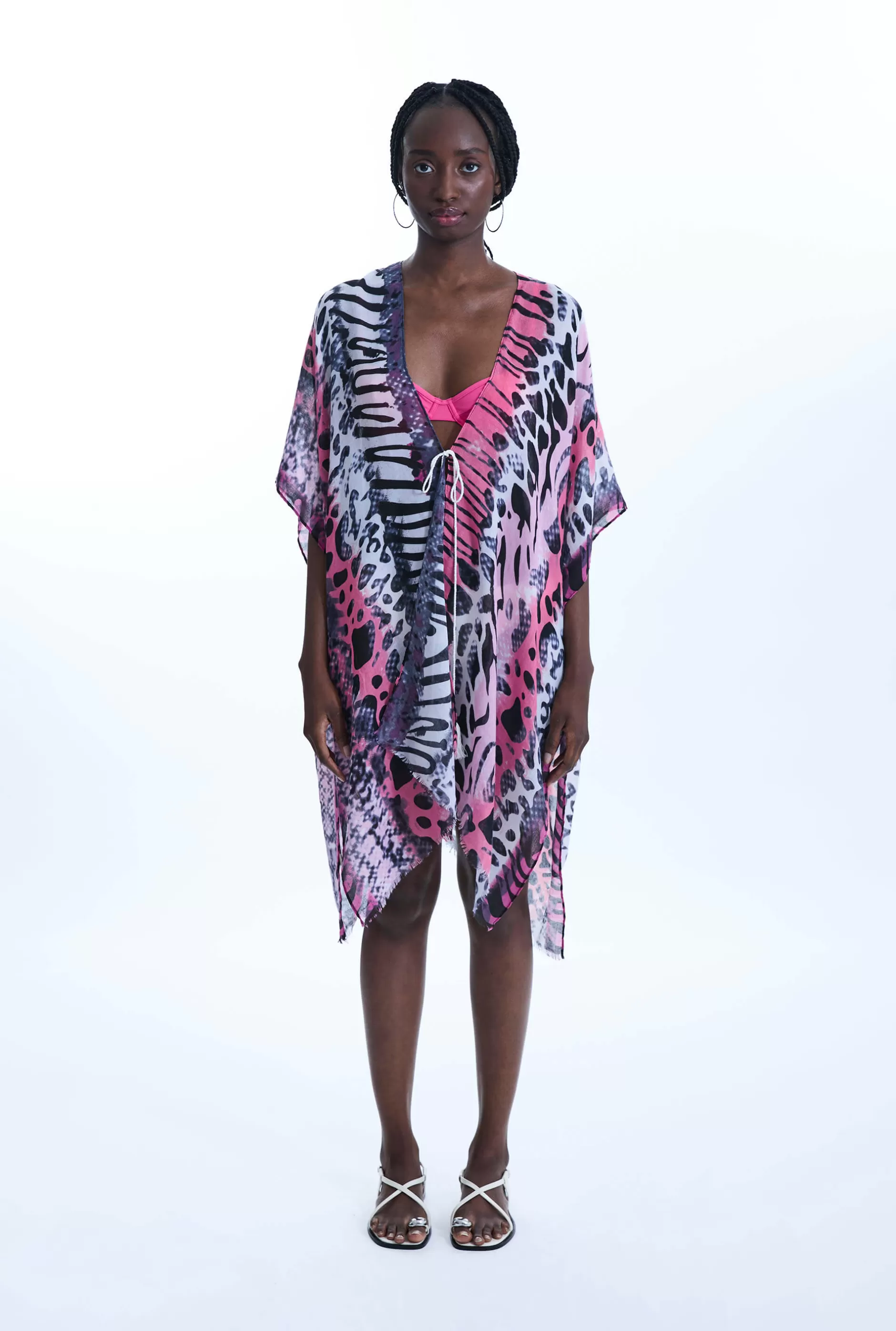 Savage Print Kaftan Pink^James Lakeland Cheap