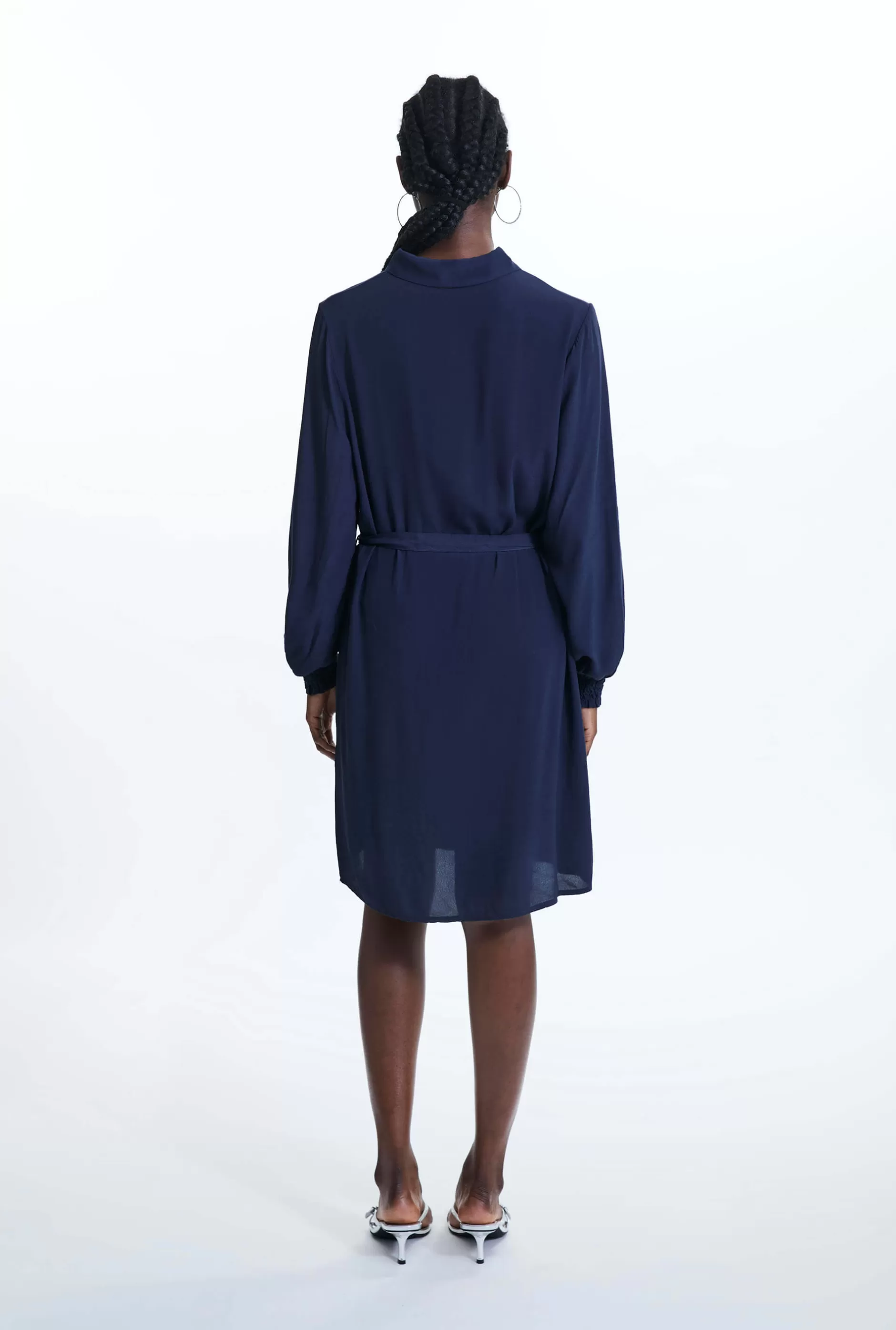 Shirt Collar Belted Dress^James Lakeland Flash Sale