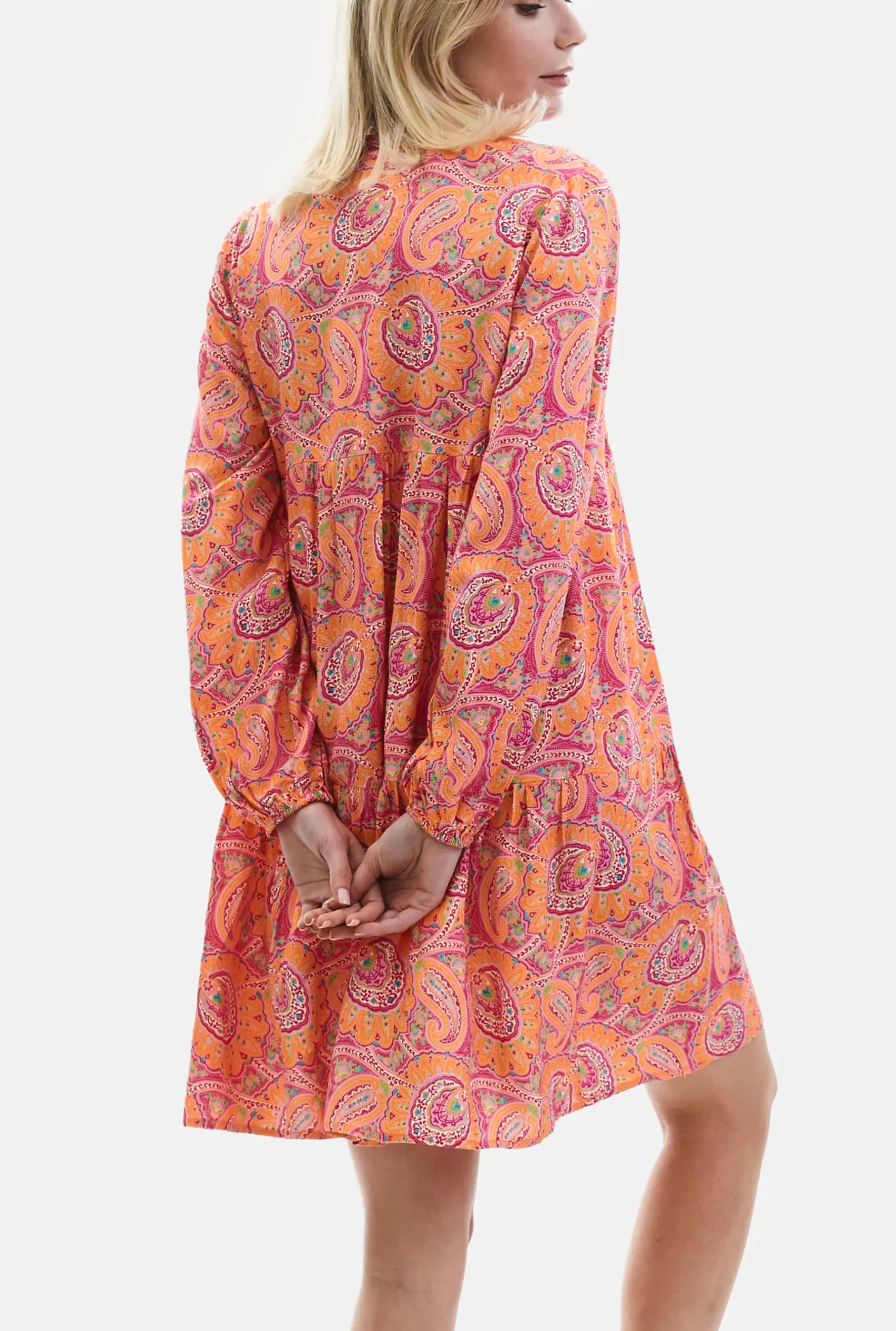 Short Paisley V-neck Dress^James Lakeland Flash Sale