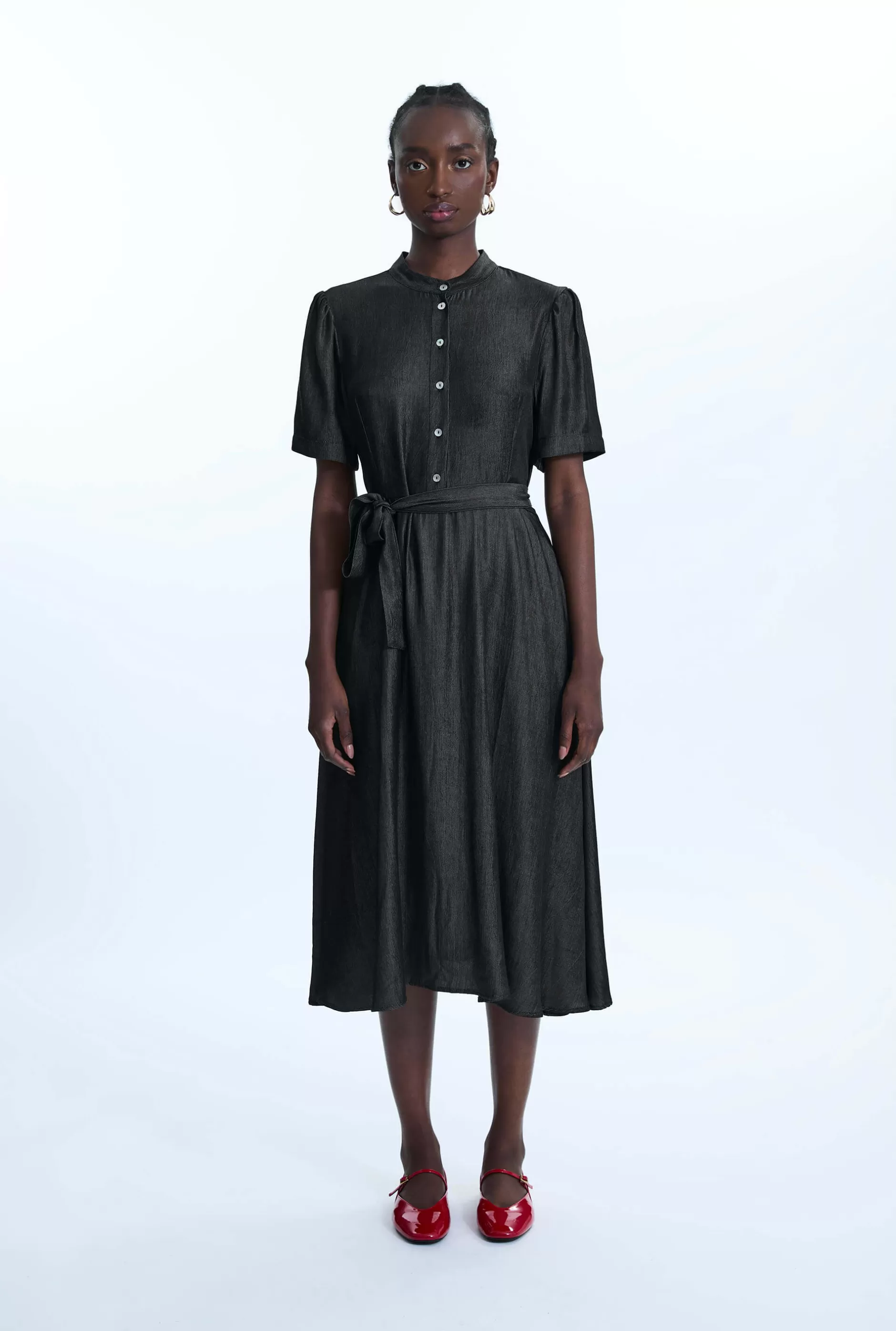 Short Sleeve Day Dress Black^James Lakeland Online
