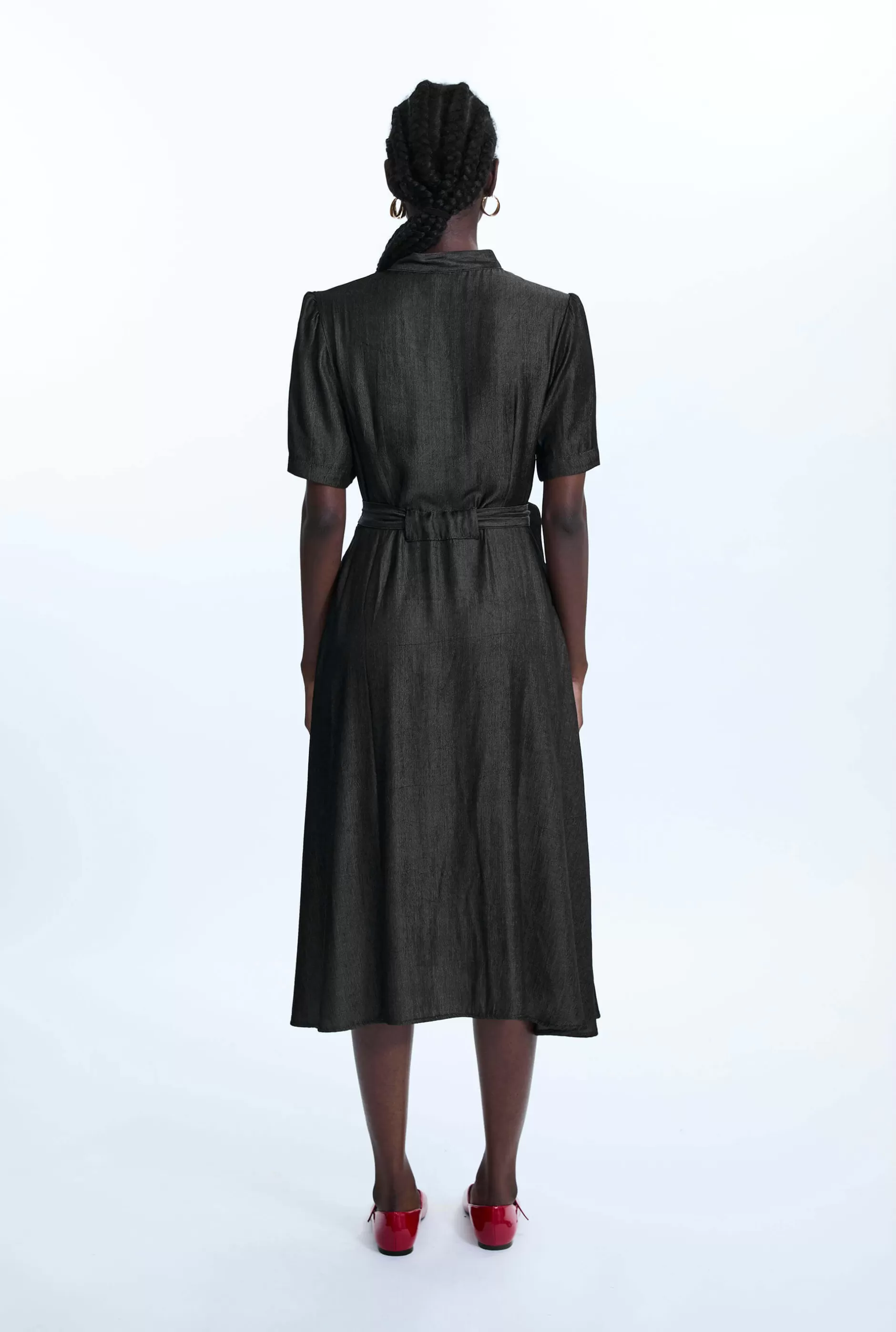Short Sleeve Day Dress Black^James Lakeland Online