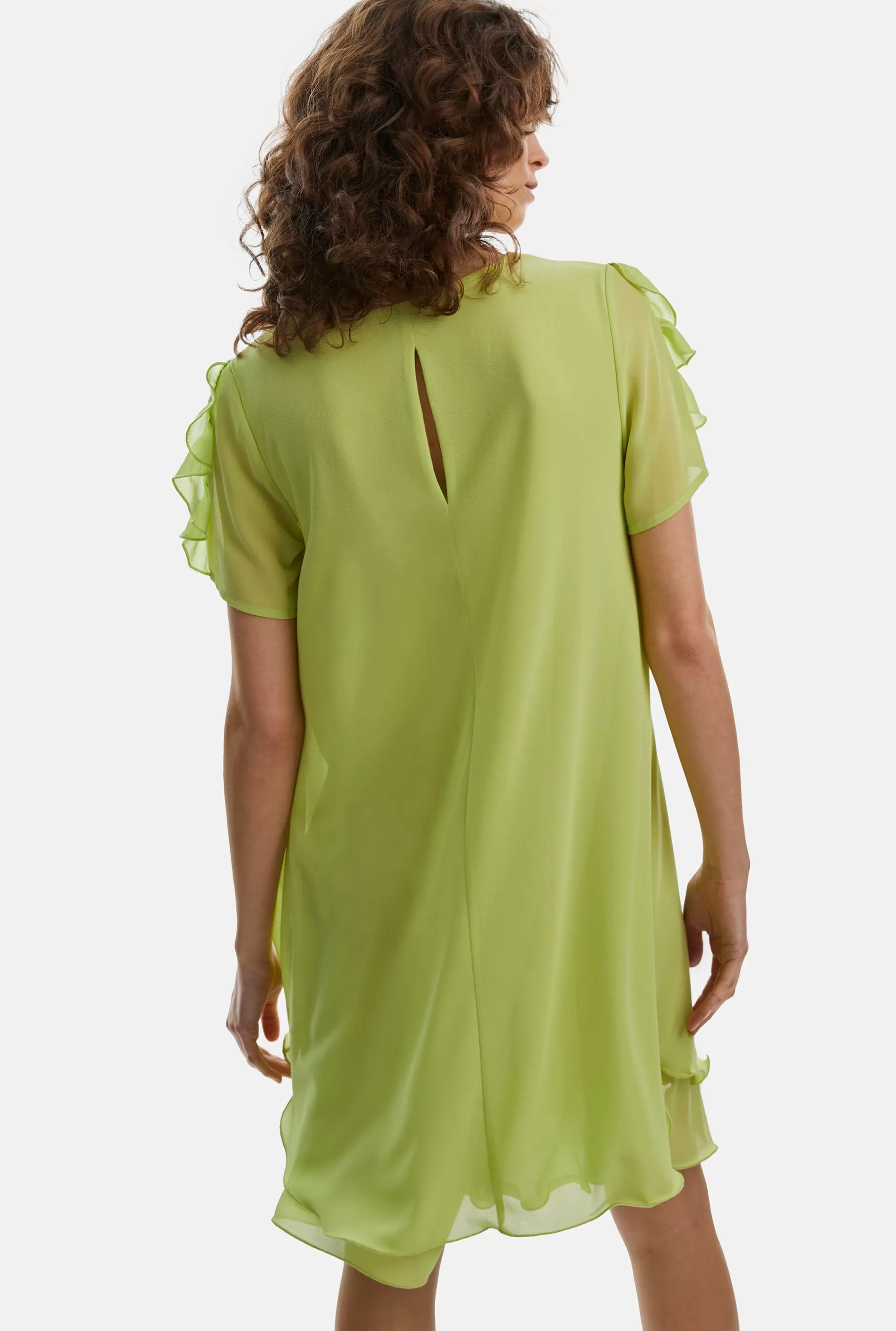 Short Sleeve Wave Hem Dress Lime^James Lakeland Sale
