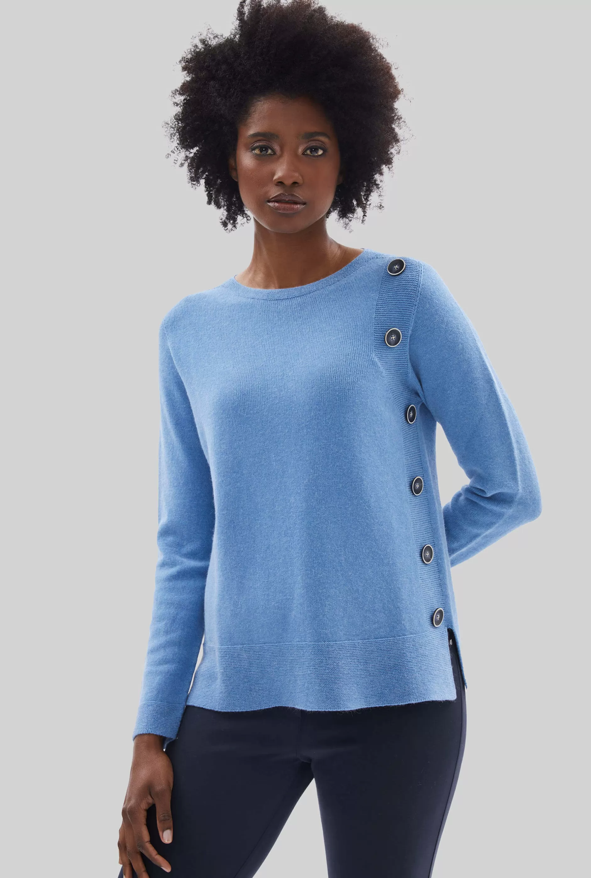 Side Button Jumper Denim^James Lakeland Online