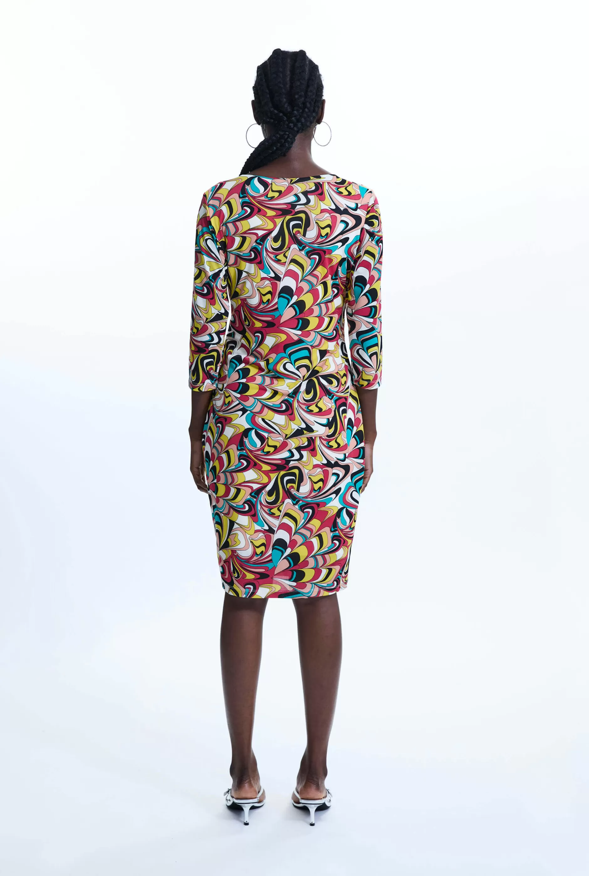 Side Ruched Printed Midi Dress^James Lakeland Best