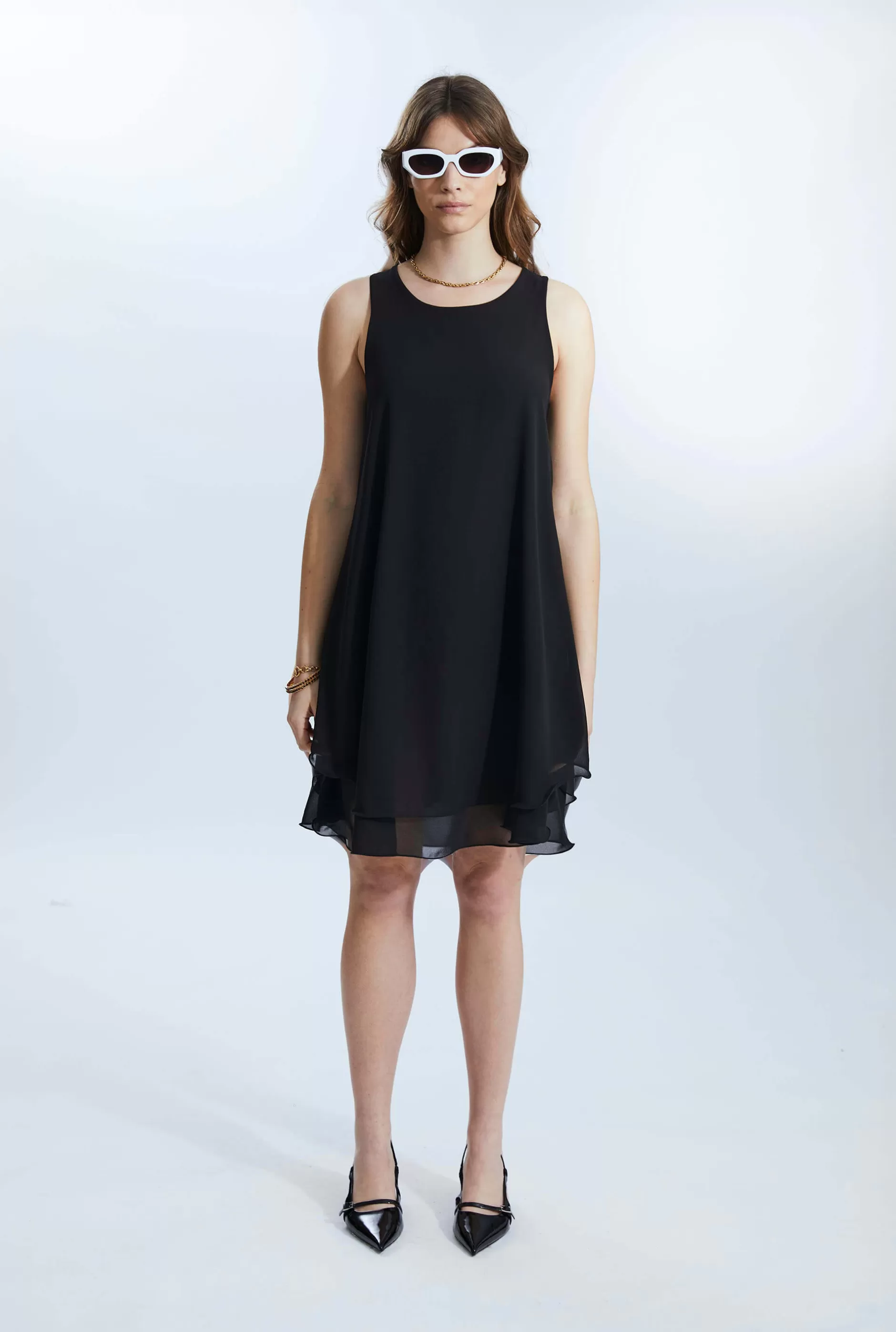 Sleeveless Wave Hem Dress Black^James Lakeland Store